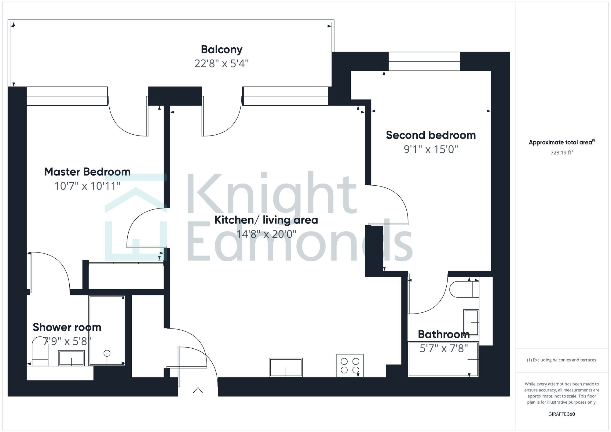 2 bed apartment to rent in Mill Wood, Maidstone - Property floorplan