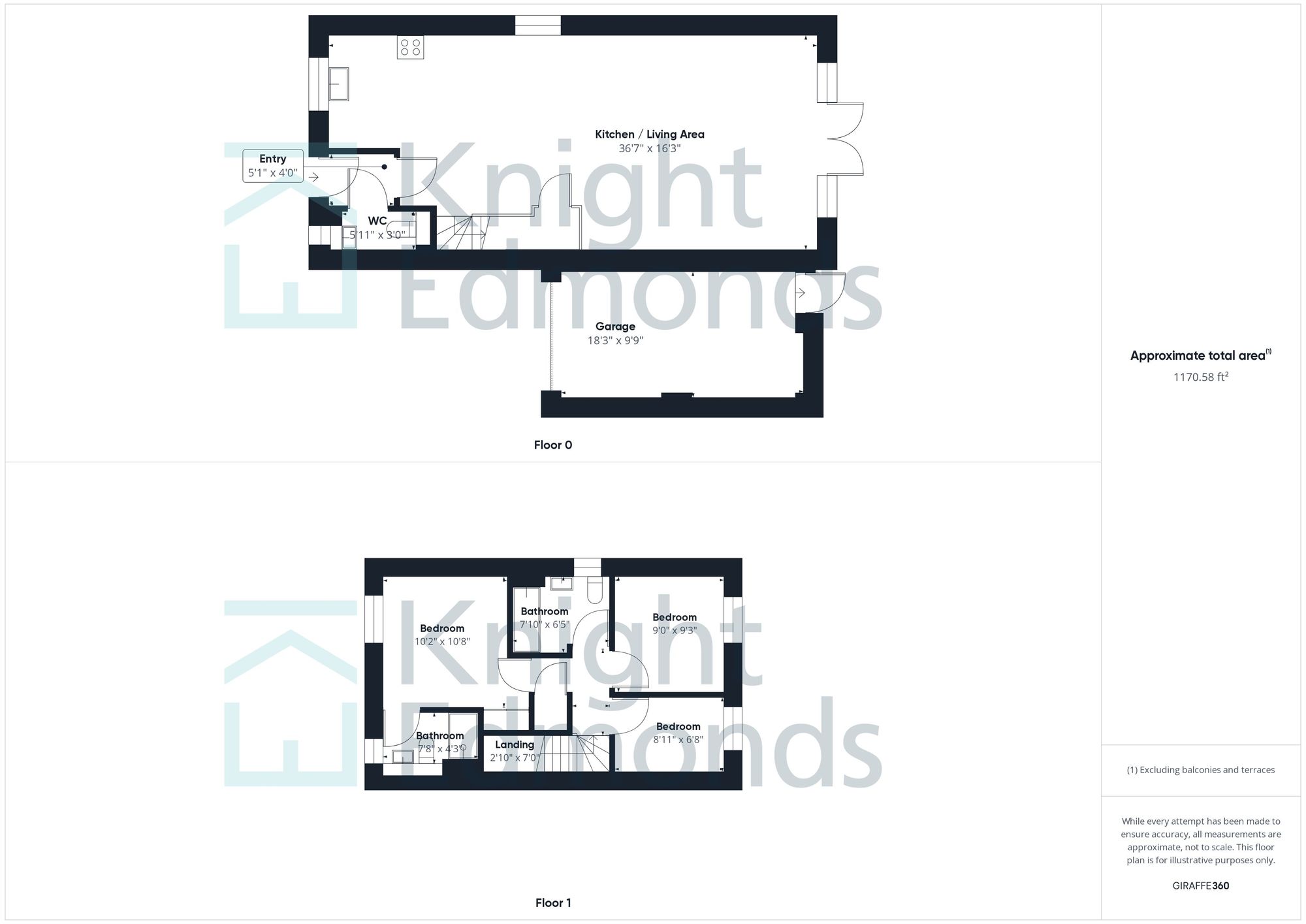 3 bed house for sale in Murdoch Chase, Maidstone - Property floorplan