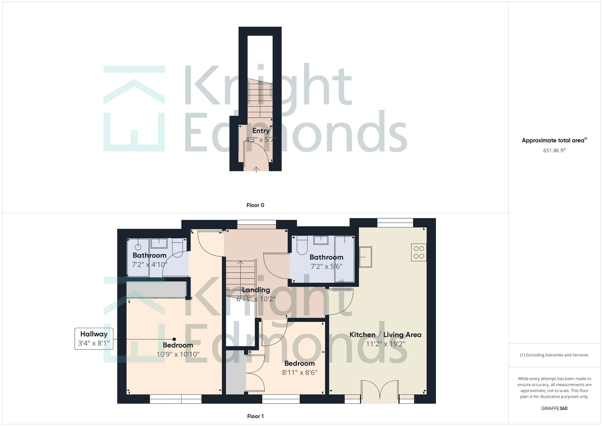 2 bed apartment for sale in Wingate Close, Snodland - Property floorplan