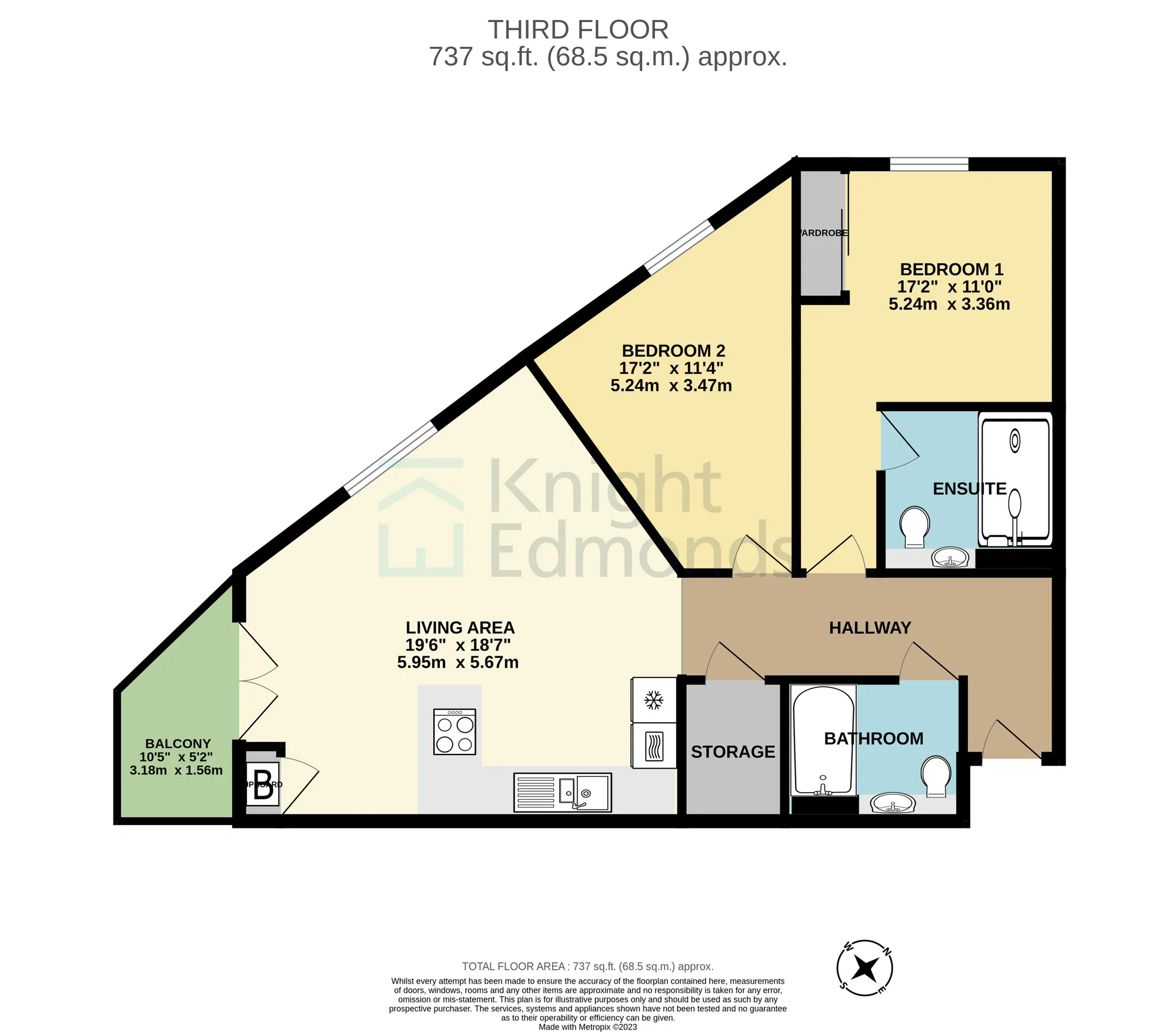 2 bed apartment for sale in Waterhouse Avenue, Maidstone - Property floorplan