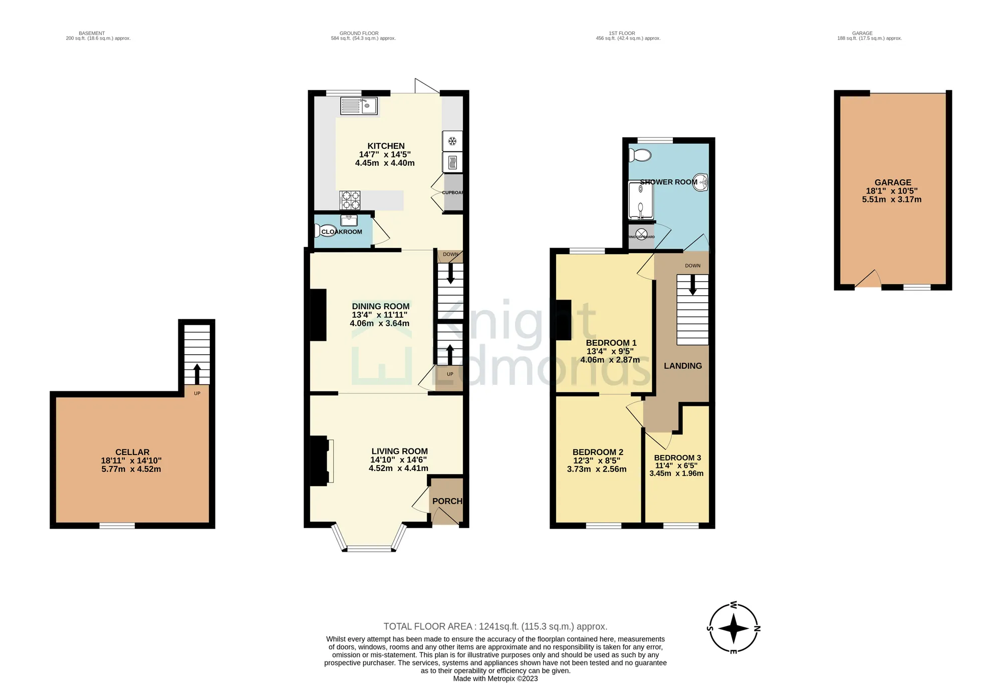 3 bed mid-terraced house for sale in Victoria Street, Maidstone - Property floorplan
