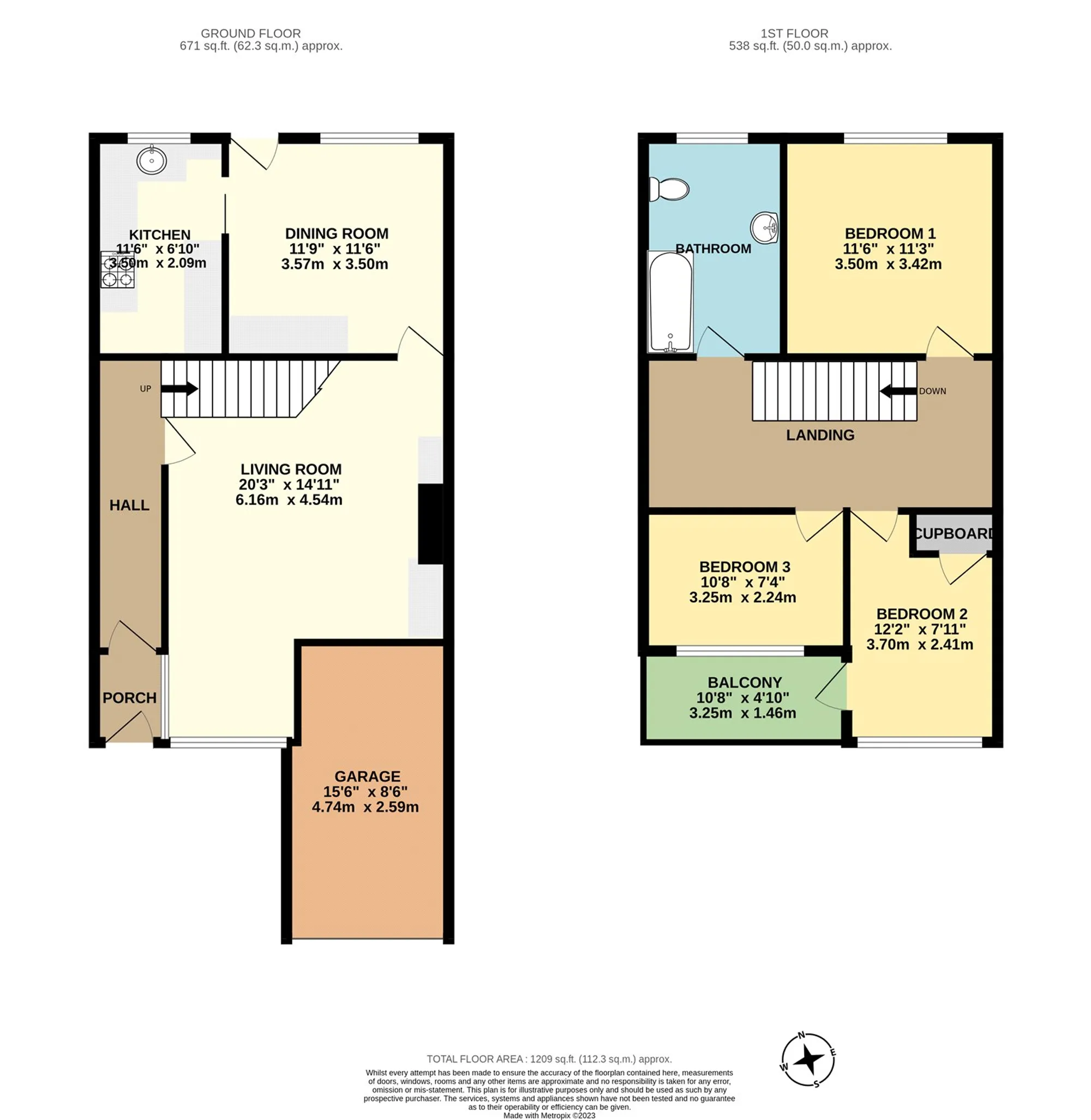 3 bed mid-terraced house for sale in Junction Road, Gillingham - Property floorplan