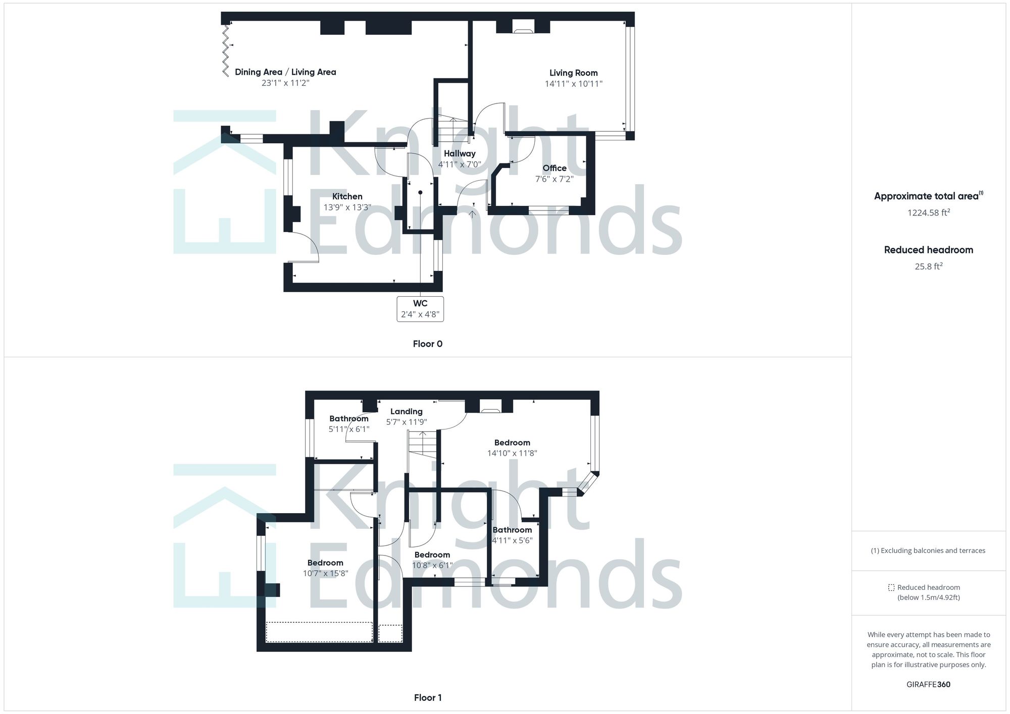 3 bed house for sale in Norrington Road, Maidstone - Property floorplan