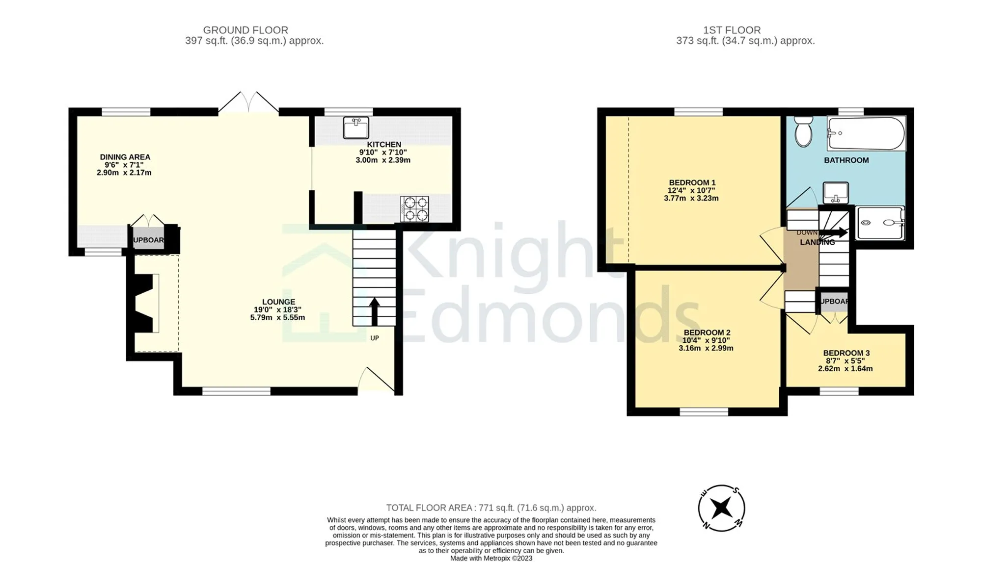 3 bed semi-detached house for sale in Old School Lane, Maidstone - Property floorplan