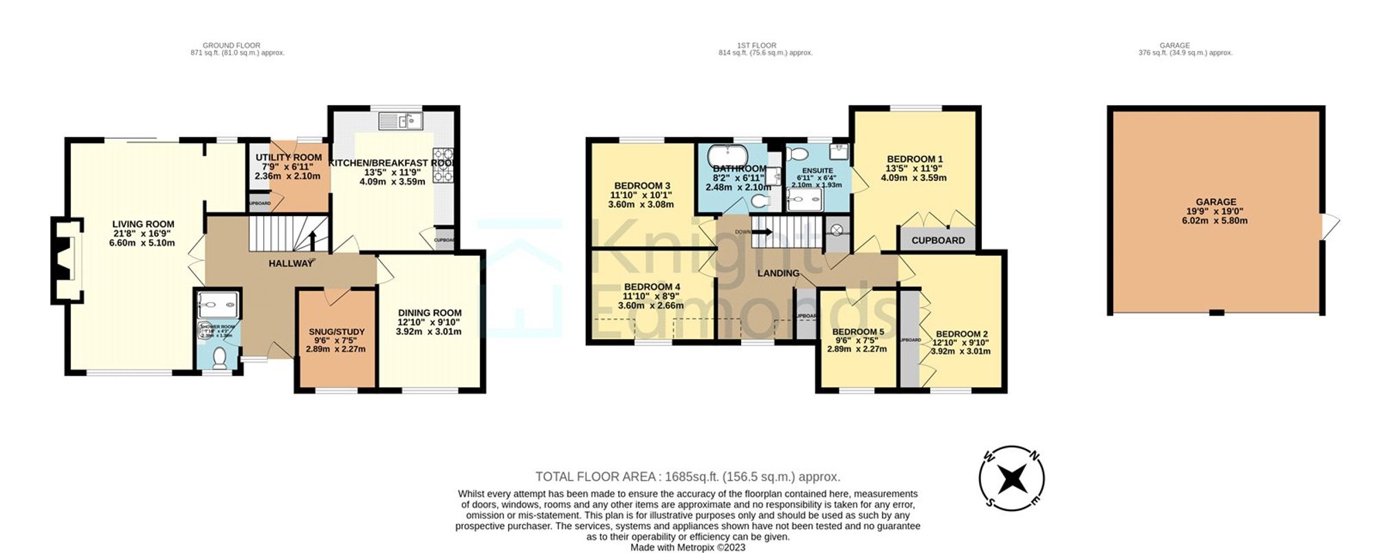 5 bed house for sale in Waters Edge, Maidstone - Property floorplan