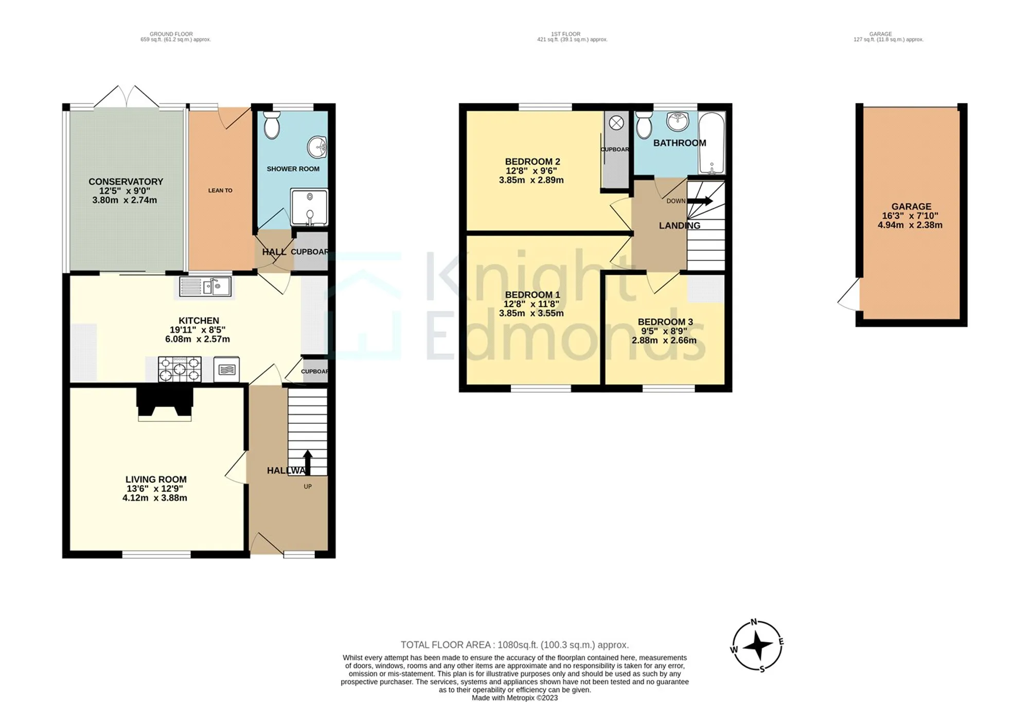 3 bed end of terrace house for sale in Plains Avenue, Maidstone - Property floorplan