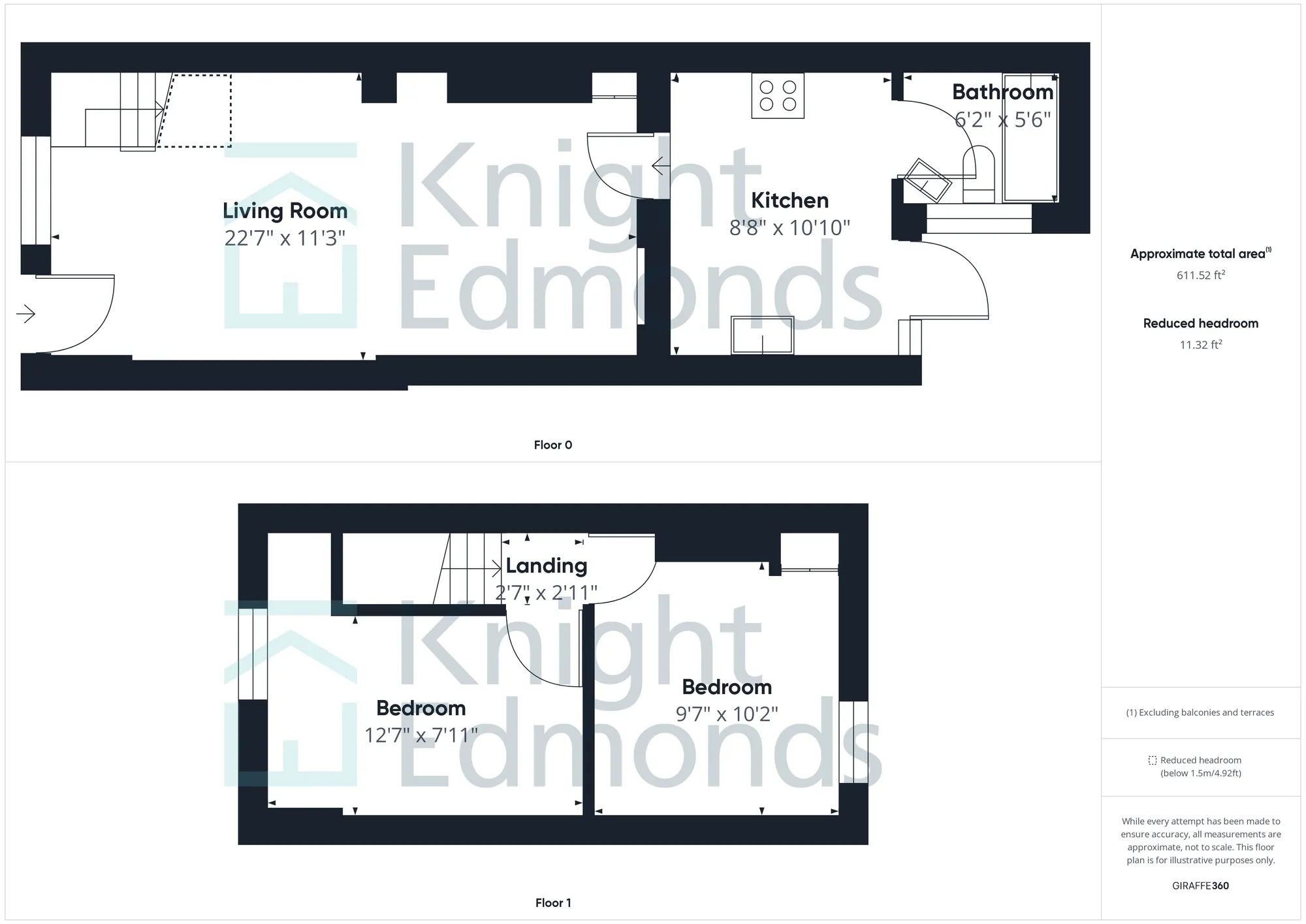 2 bed terraced house for sale in Fant Lane, Maidstone - Property floorplan