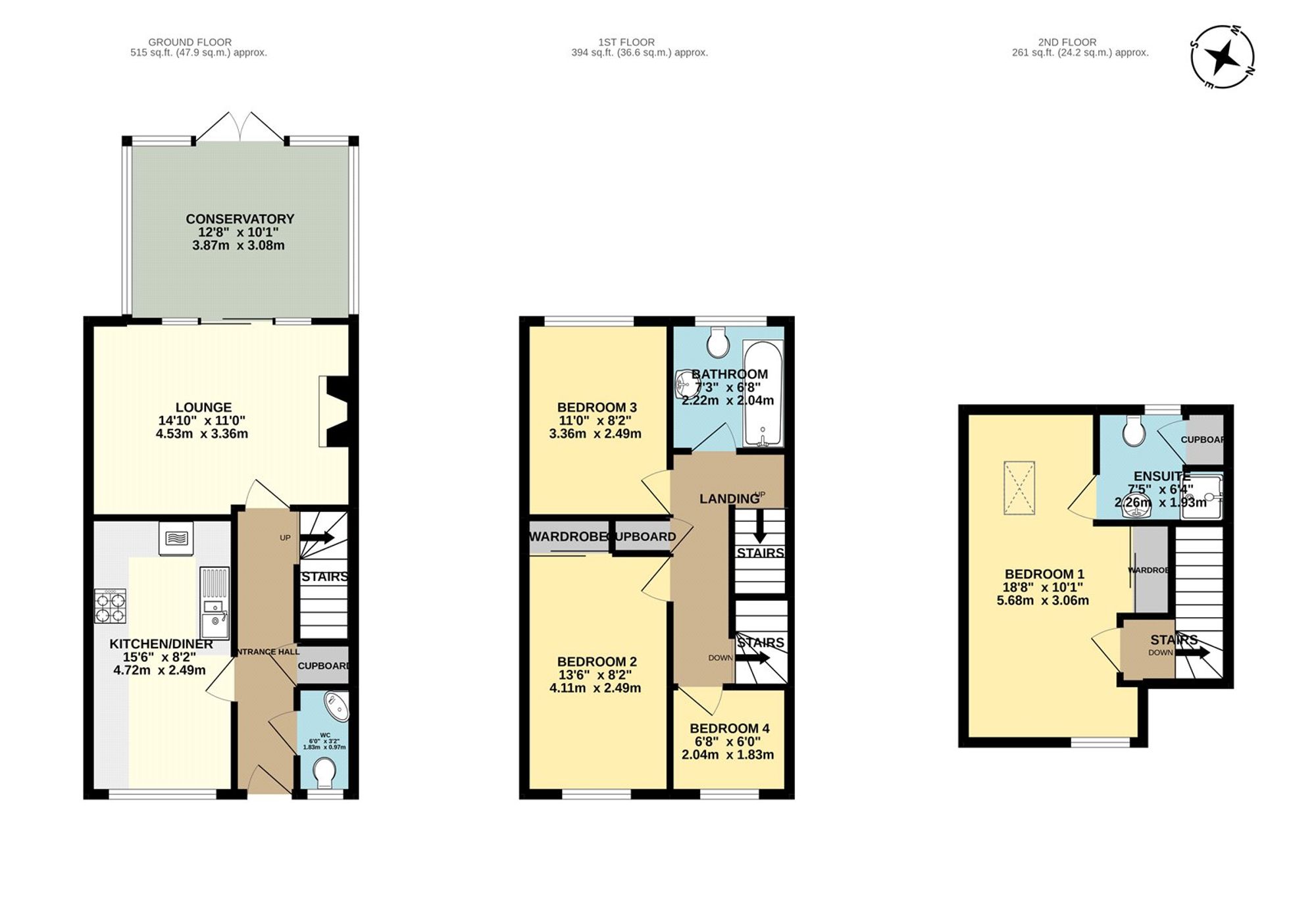 4 bed house for sale in Keele Avenue, Maidstone - Property floorplan