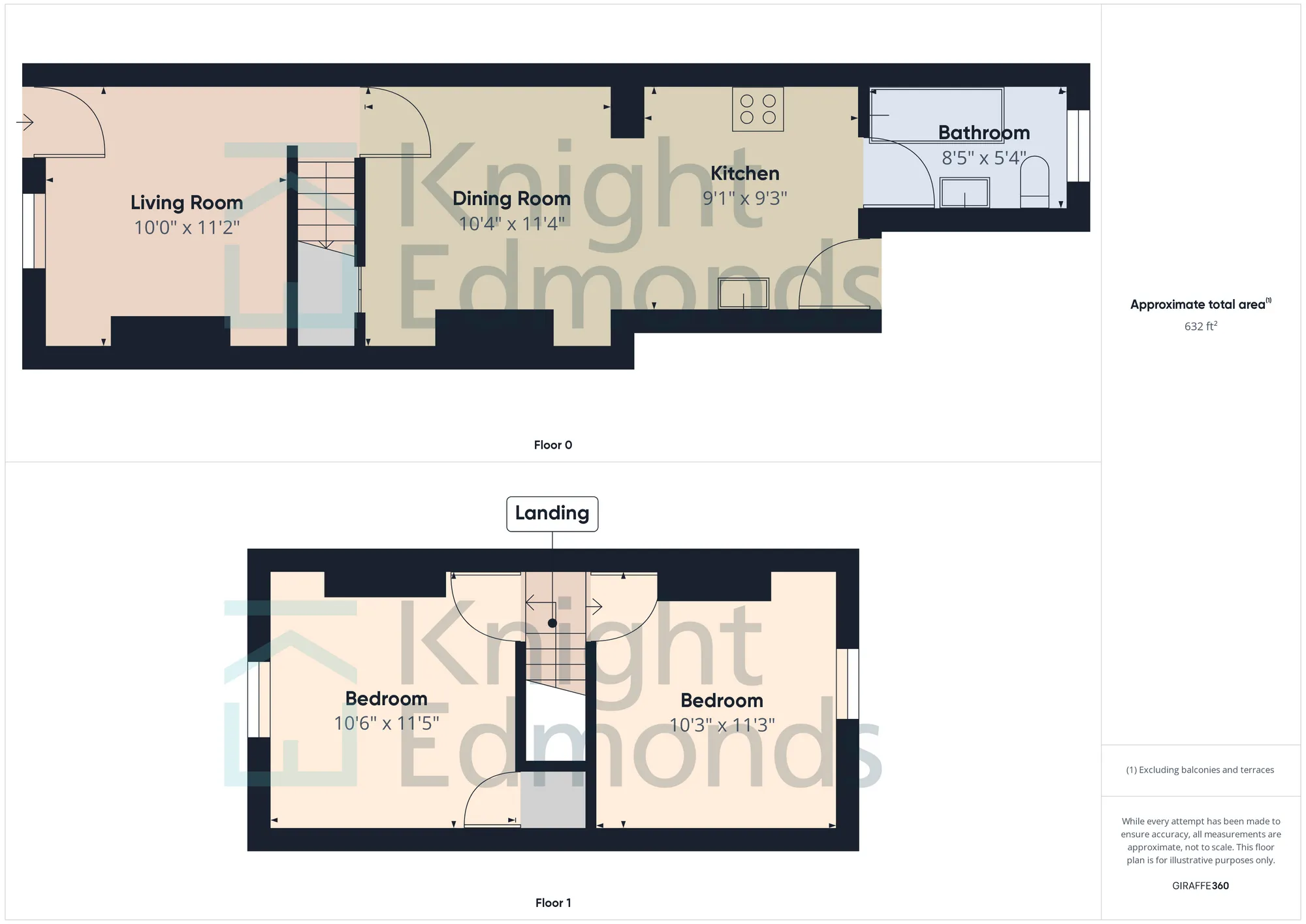 2 bed terraced house to rent in Gladstone Road, Maidstone - Property floorplan