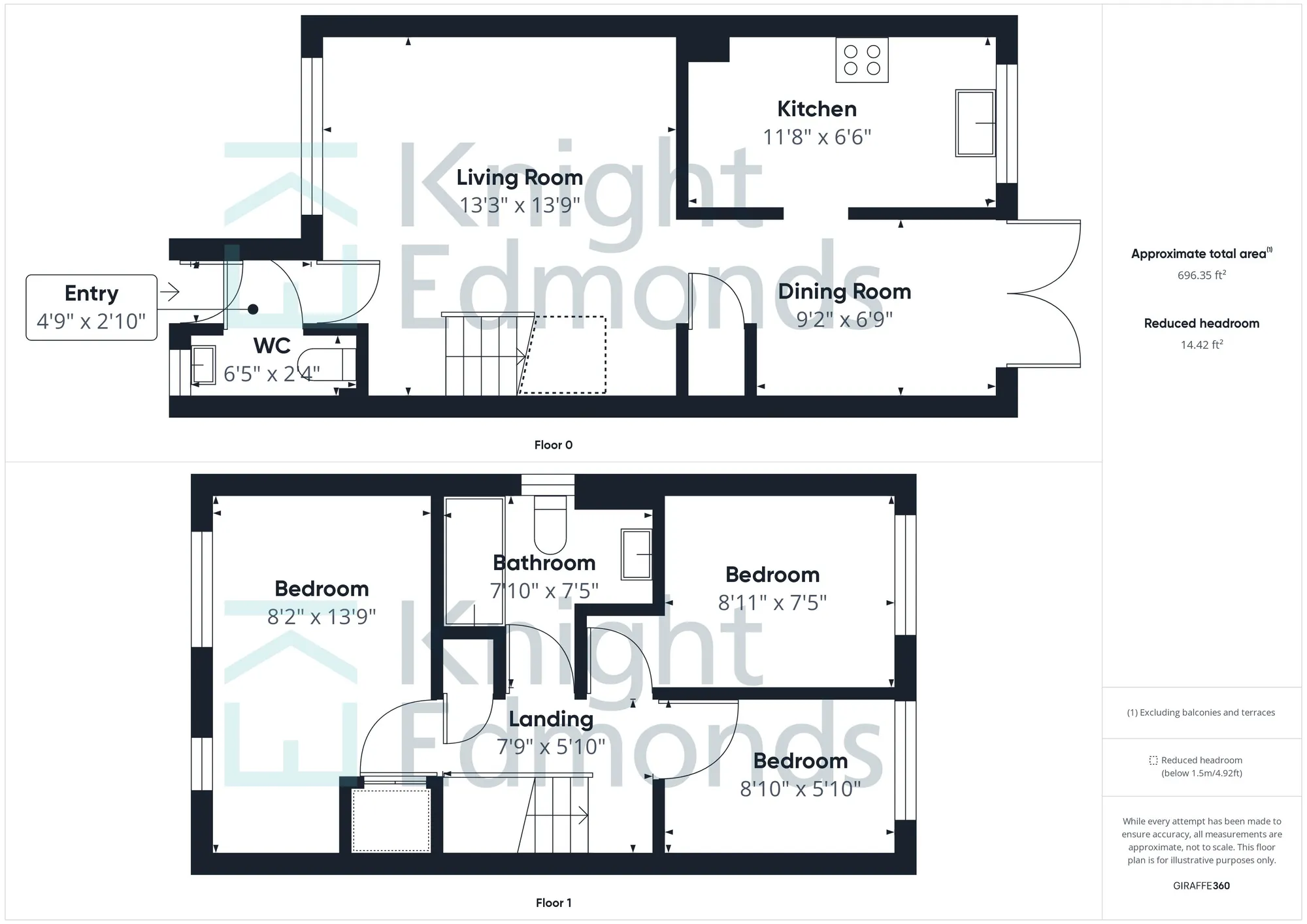 3 bed house for sale in Willowmead, West Malling - Property floorplan