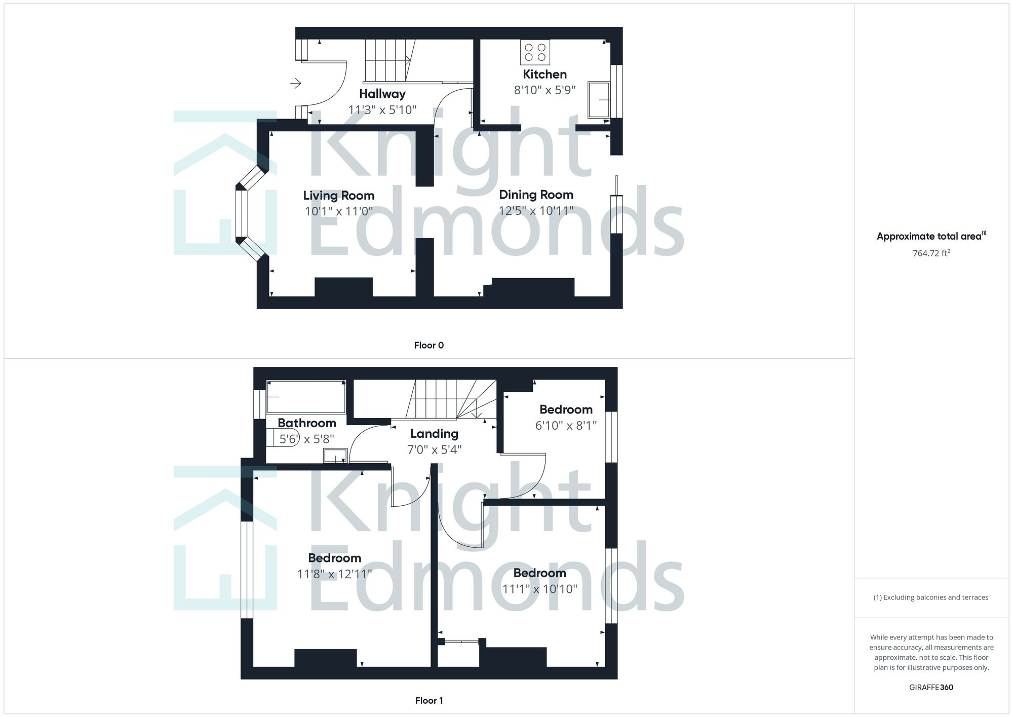 3 bed house for sale in Upper Road, Maidstone - Property floorplan