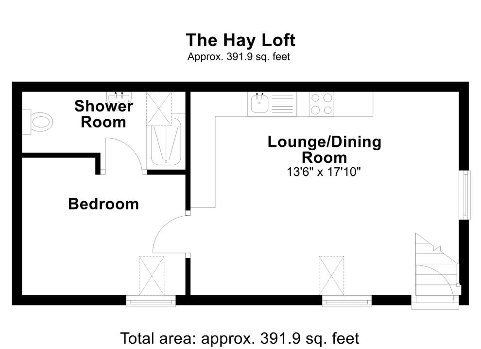 1 bed apartment to rent in The Old Vicarage, Stoulton - Property floorplan