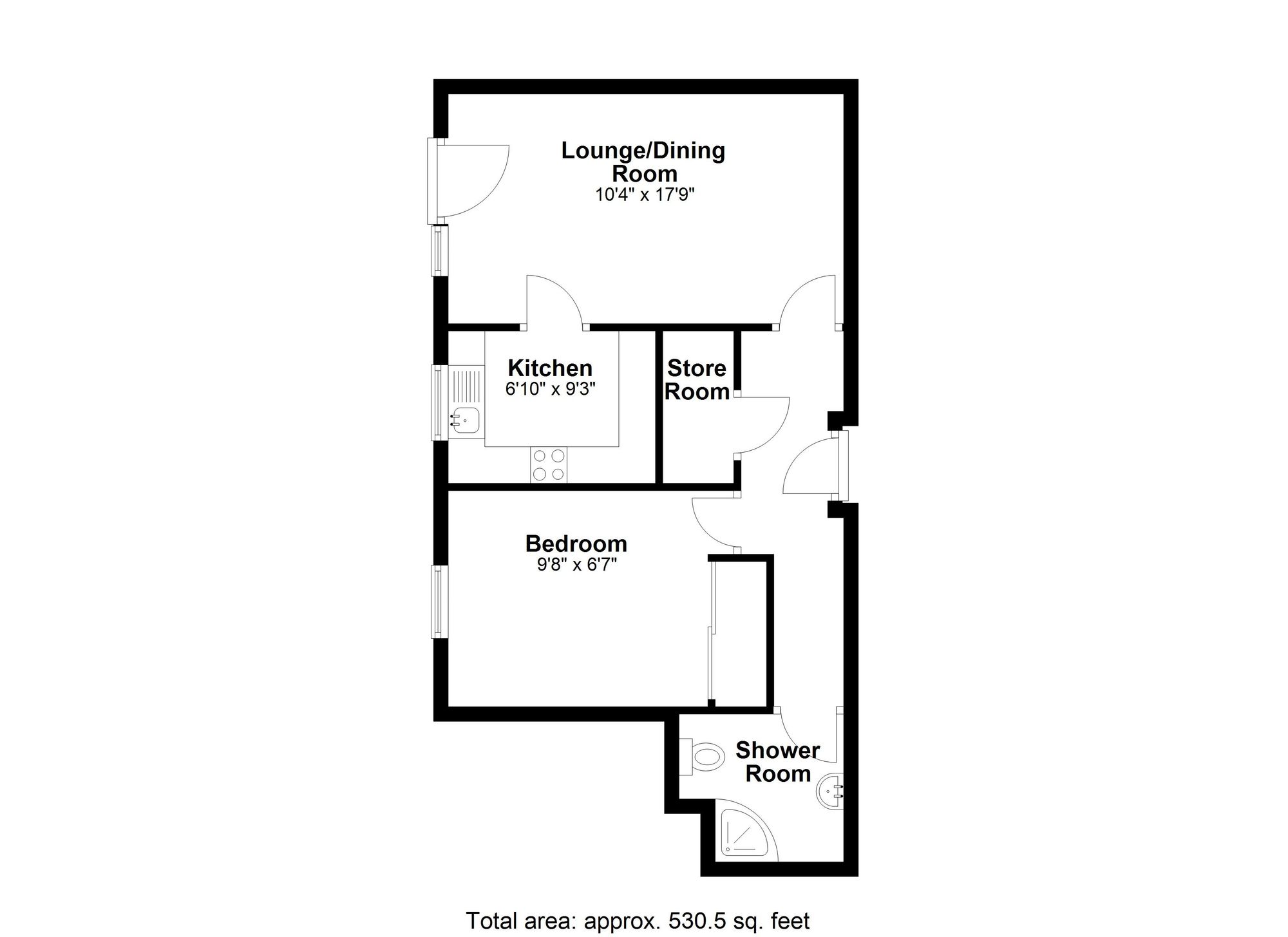 1 bed flat for sale in Defford Road, Pershore - Property floorplan
