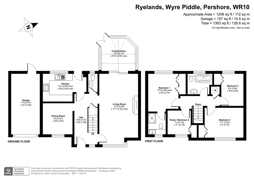 4 bed detached house for sale in Wyre Piddle, Pershore - Property floorplan