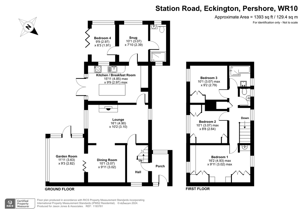 4 bed detached house for sale in Station Road, Eckington - Property floorplan