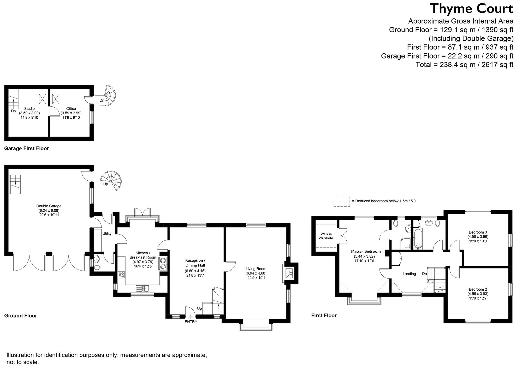 3 bed detached house for sale in Main Street, Pershore - Property floorplan