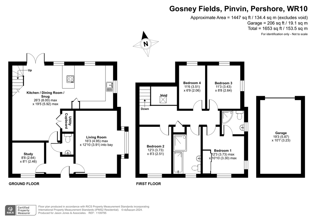 4 bed detached house for sale in Pinvin, Pershore - Property floorplan