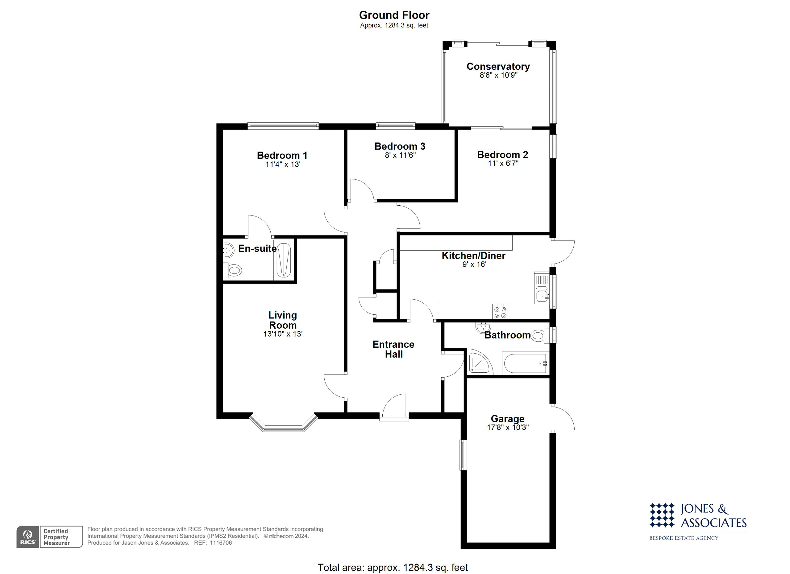 3 bed detached bungalow for sale in Blacksmiths Lane, Pershore - Property floorplan