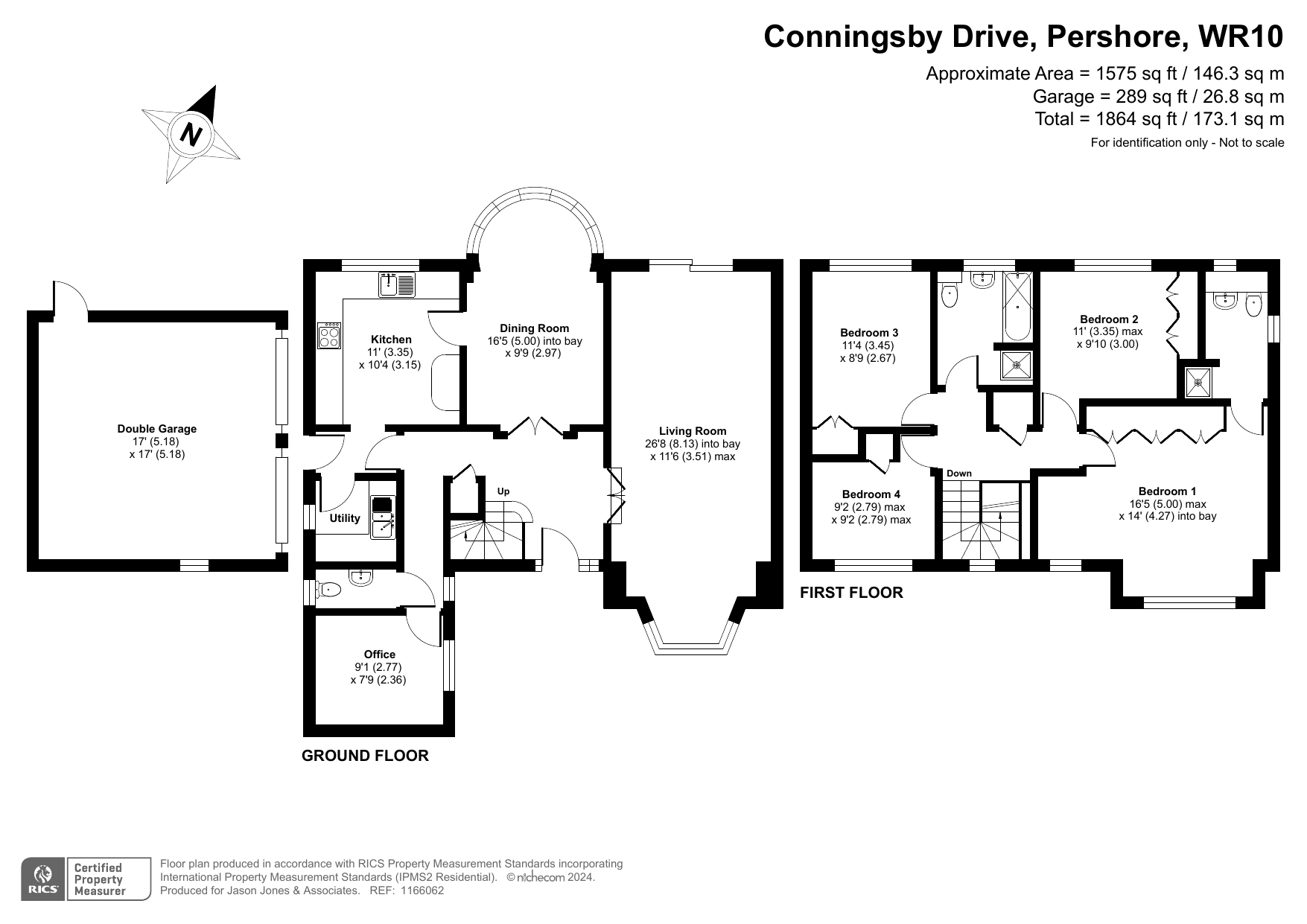 4 bed detached house for sale in Conningsby Drive, Pershore - Property floorplan