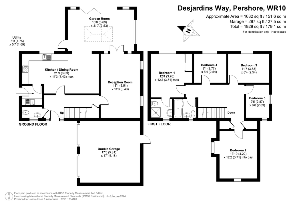 5 bed detached house for sale in Desjardins Way, Pershore - Property floorplan