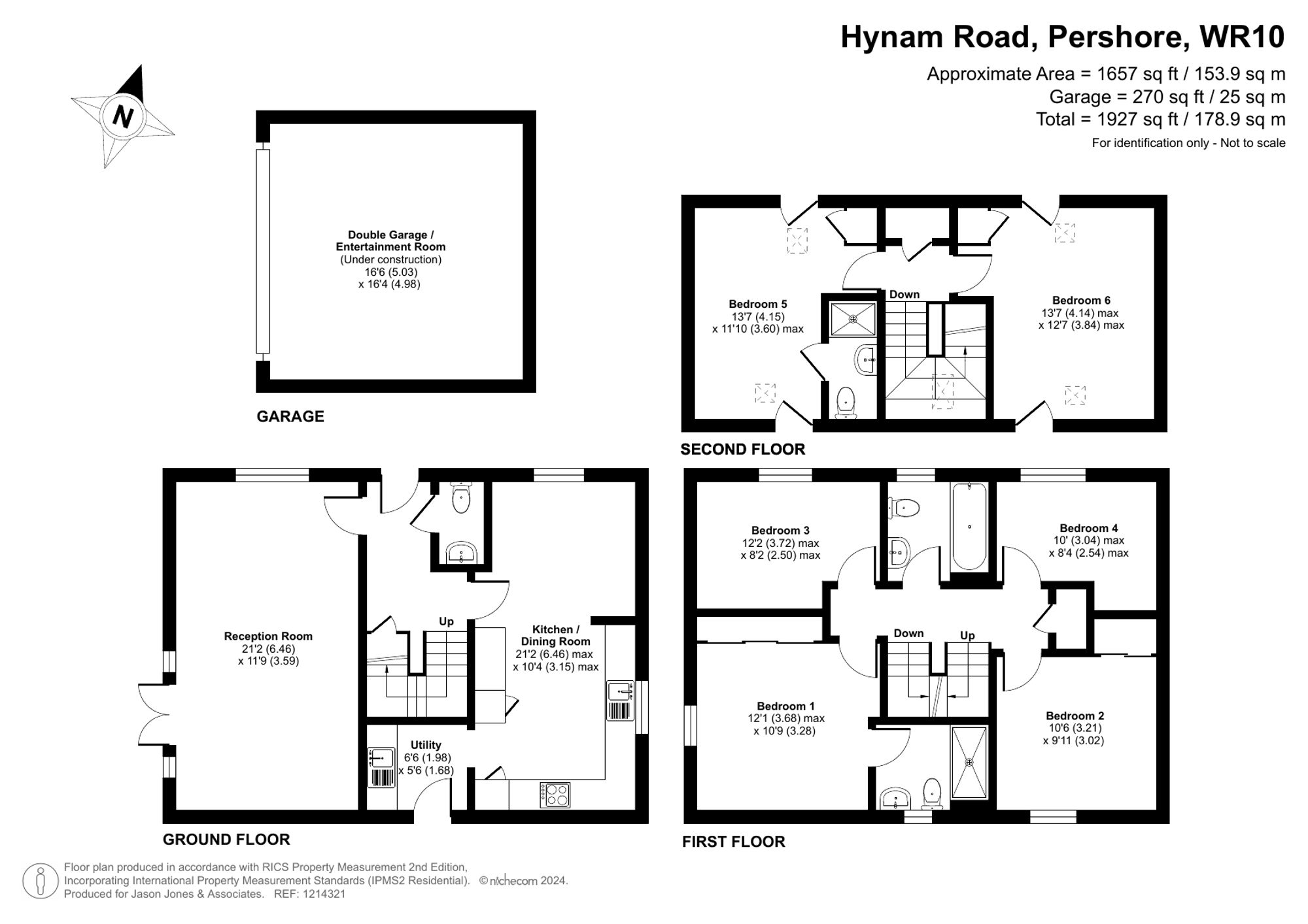 6 bed detached house for sale in Hynam Road, Pershore - Property floorplan