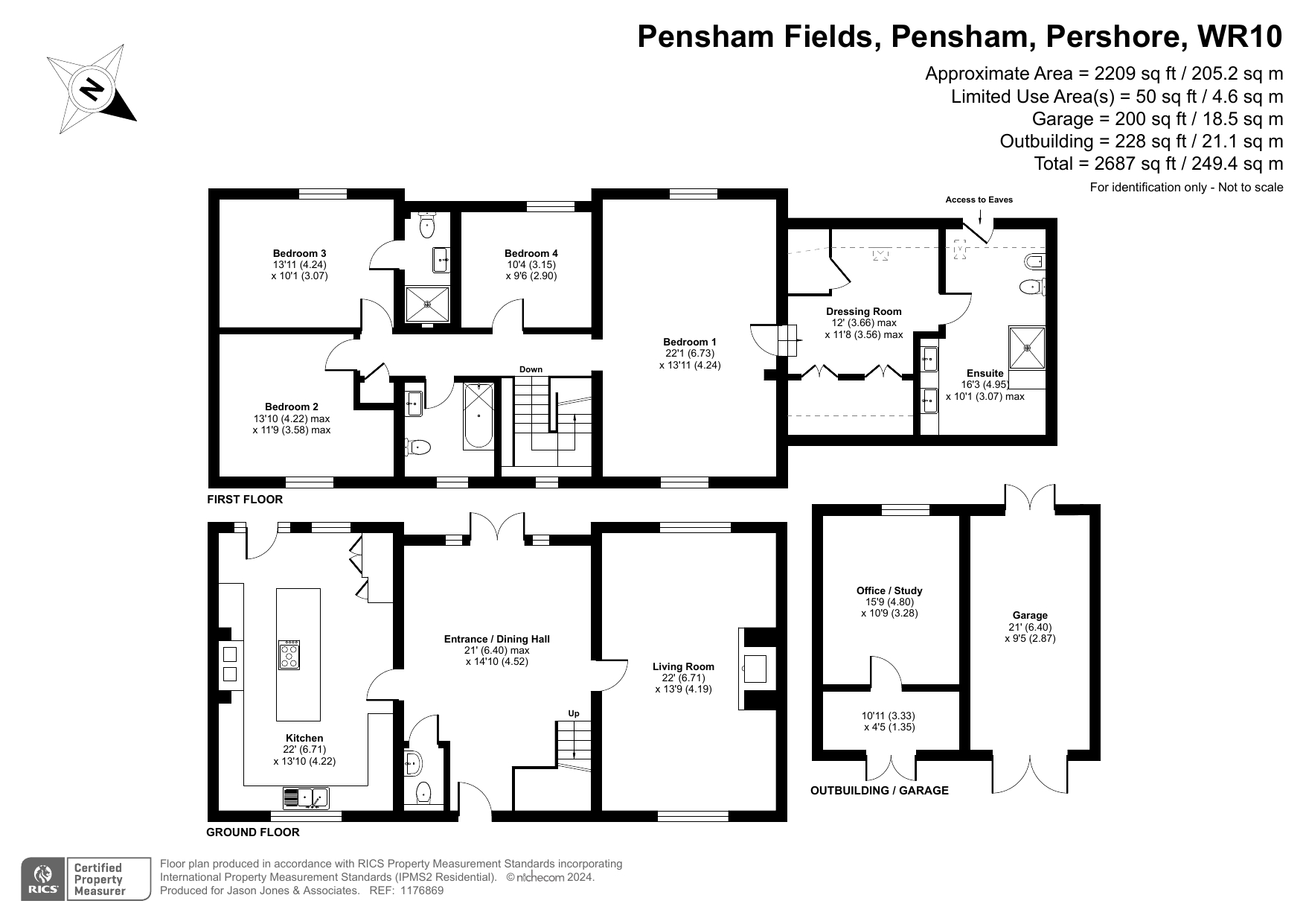 4 bed semi-detached house for sale in Pensham Fields, Pershore - Property floorplan