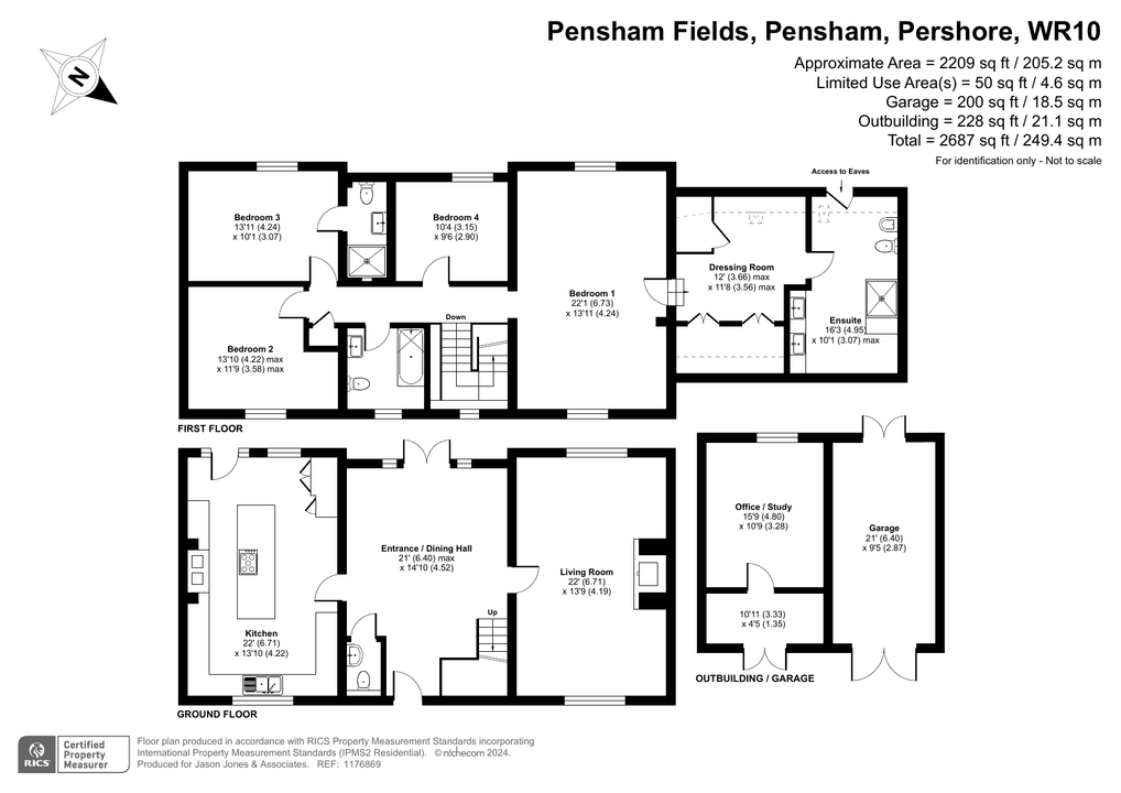 4 bed semi-detached house for sale in Pensham Fields, Pershore - Property floorplan