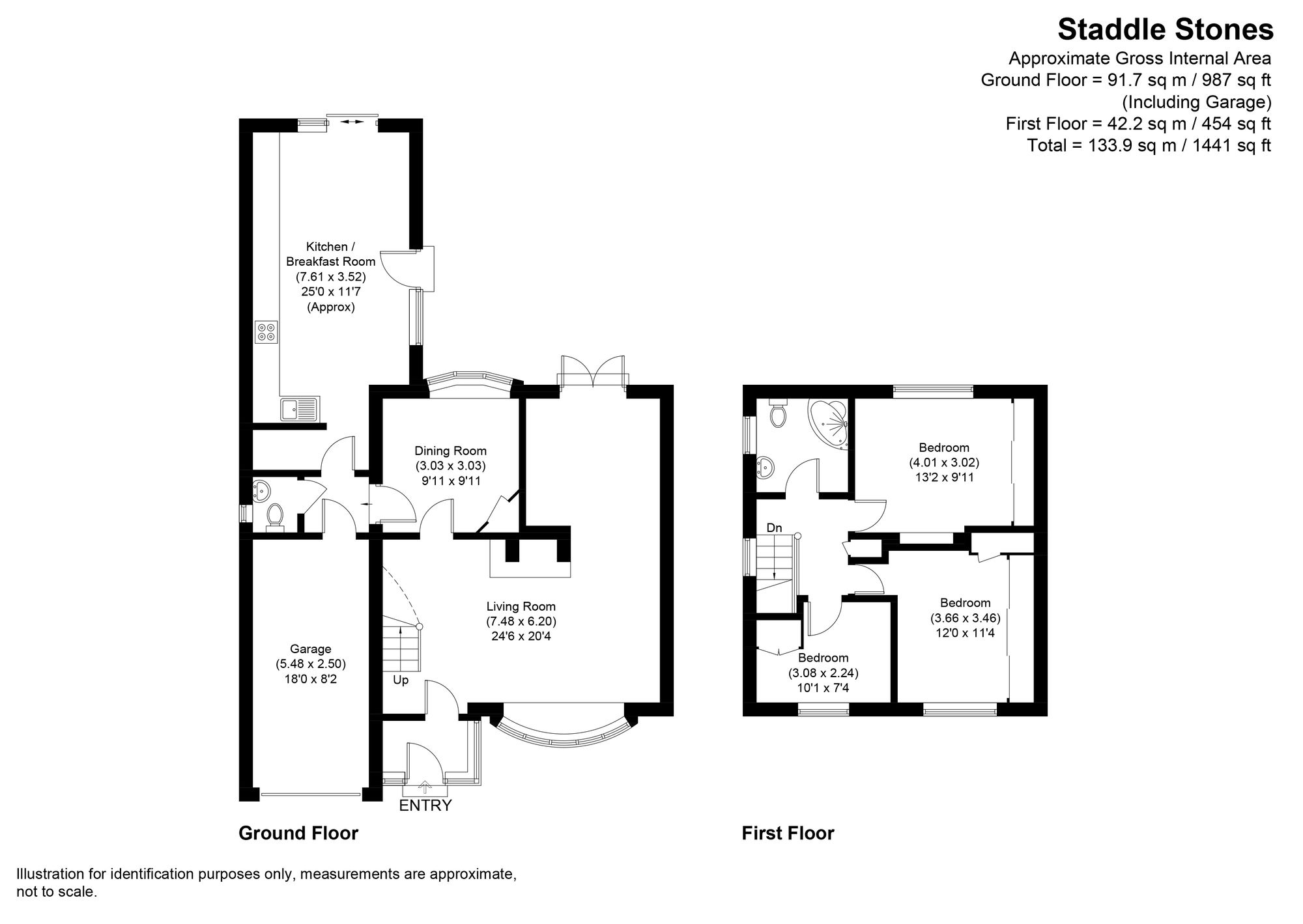 3 bed detached house for sale in Kington, Worcester - Property floorplan