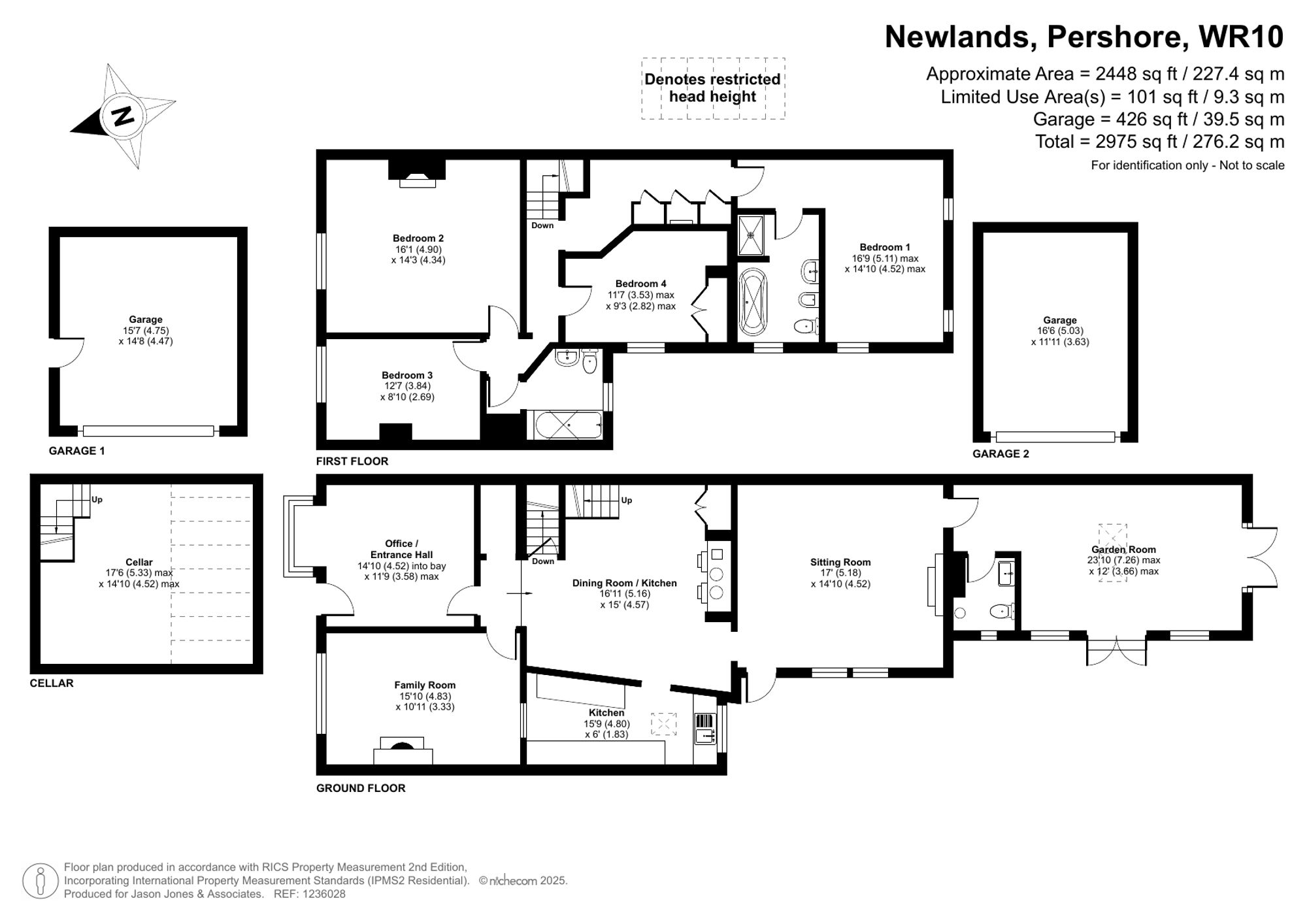 4 bed terraced house for sale in Newlands, Pershore - Property floorplan