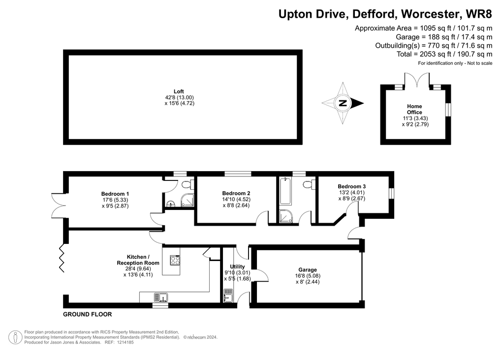 3 bed detached bungalow for sale in Upton Drive, Worcester - Property floorplan