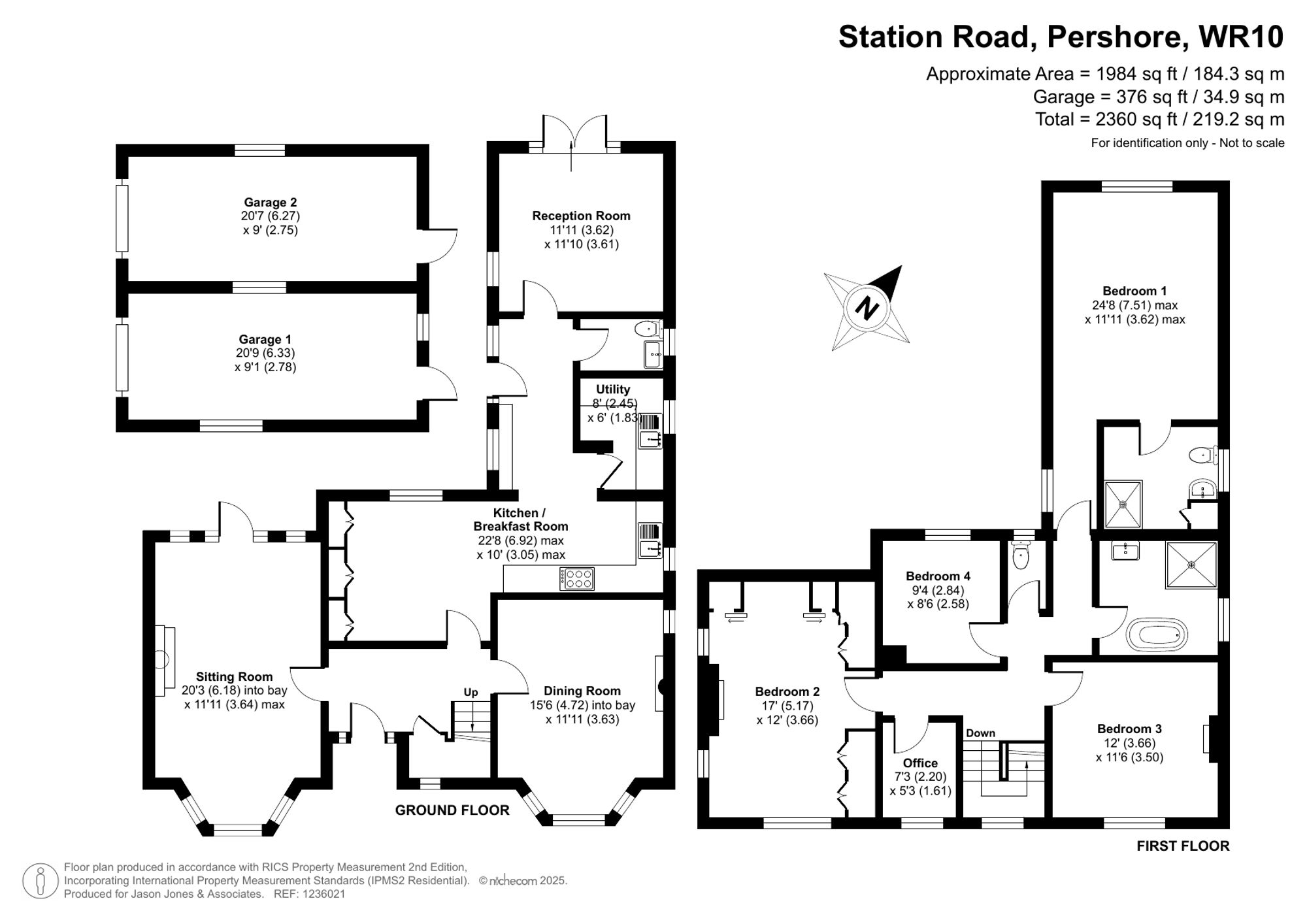 4 bed detached house for sale in Station Road, Pershore - Property floorplan