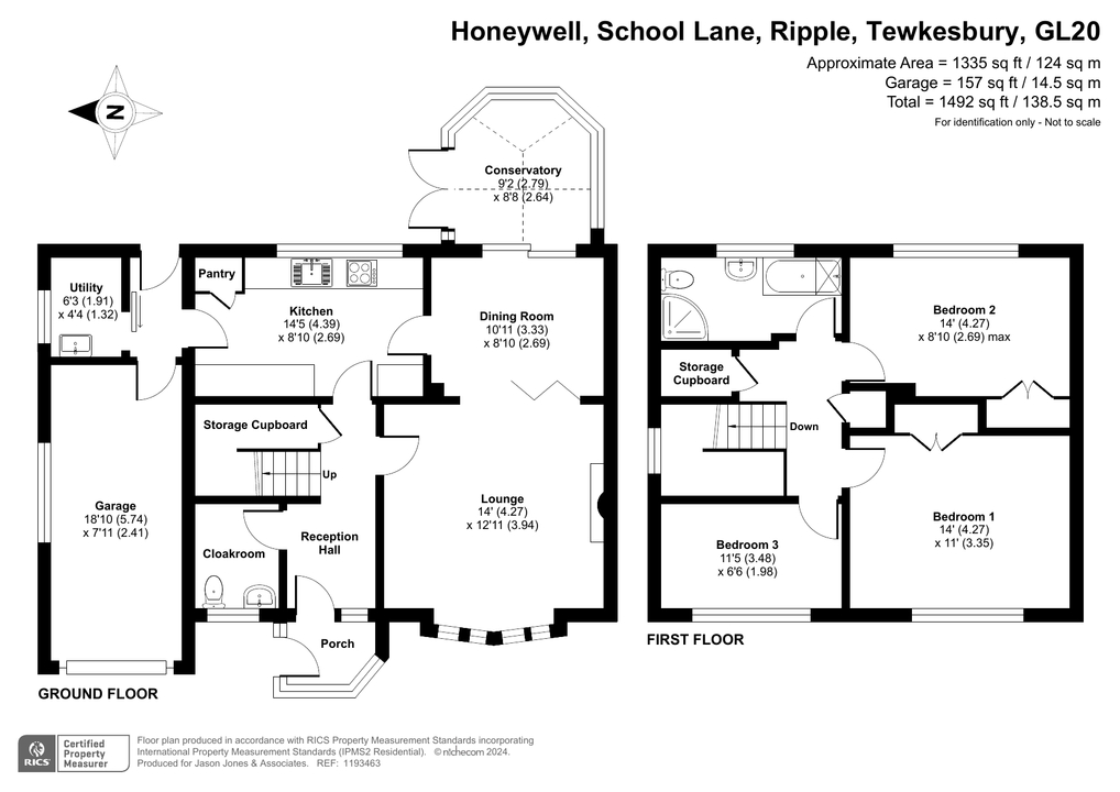 3 bed detached house for sale in School Lane, Ripple - Property floorplan