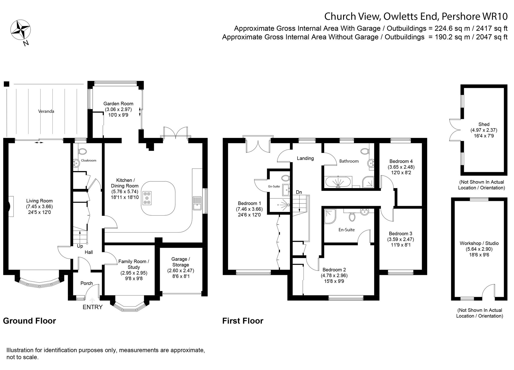 4 bed detached house for sale in Owletts End, Pershore - Property floorplan