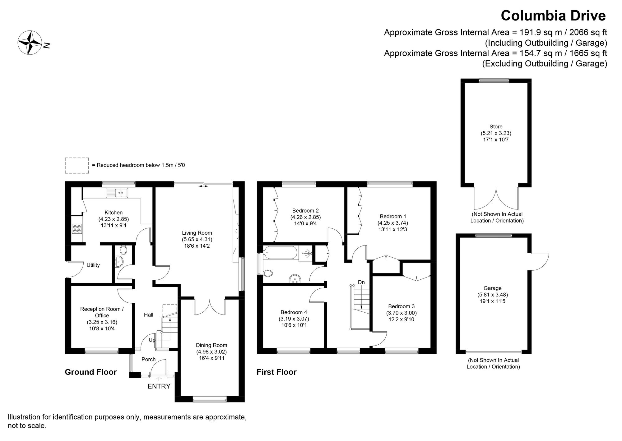 4 bed detached house for sale in Columbia Drive, Worcester - Property floorplan