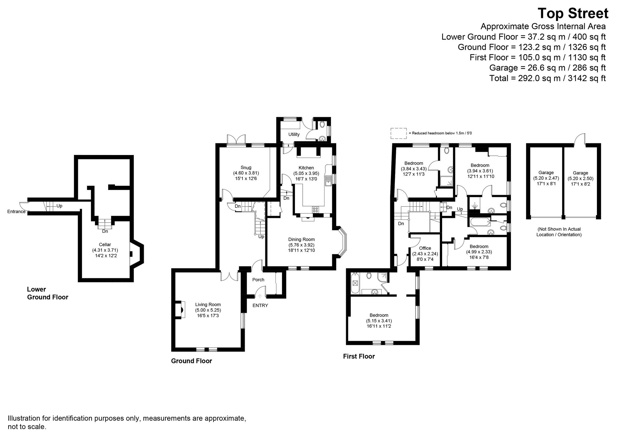 4 bed semi-detached house for sale in Top Street, Pershore - Property floorplan