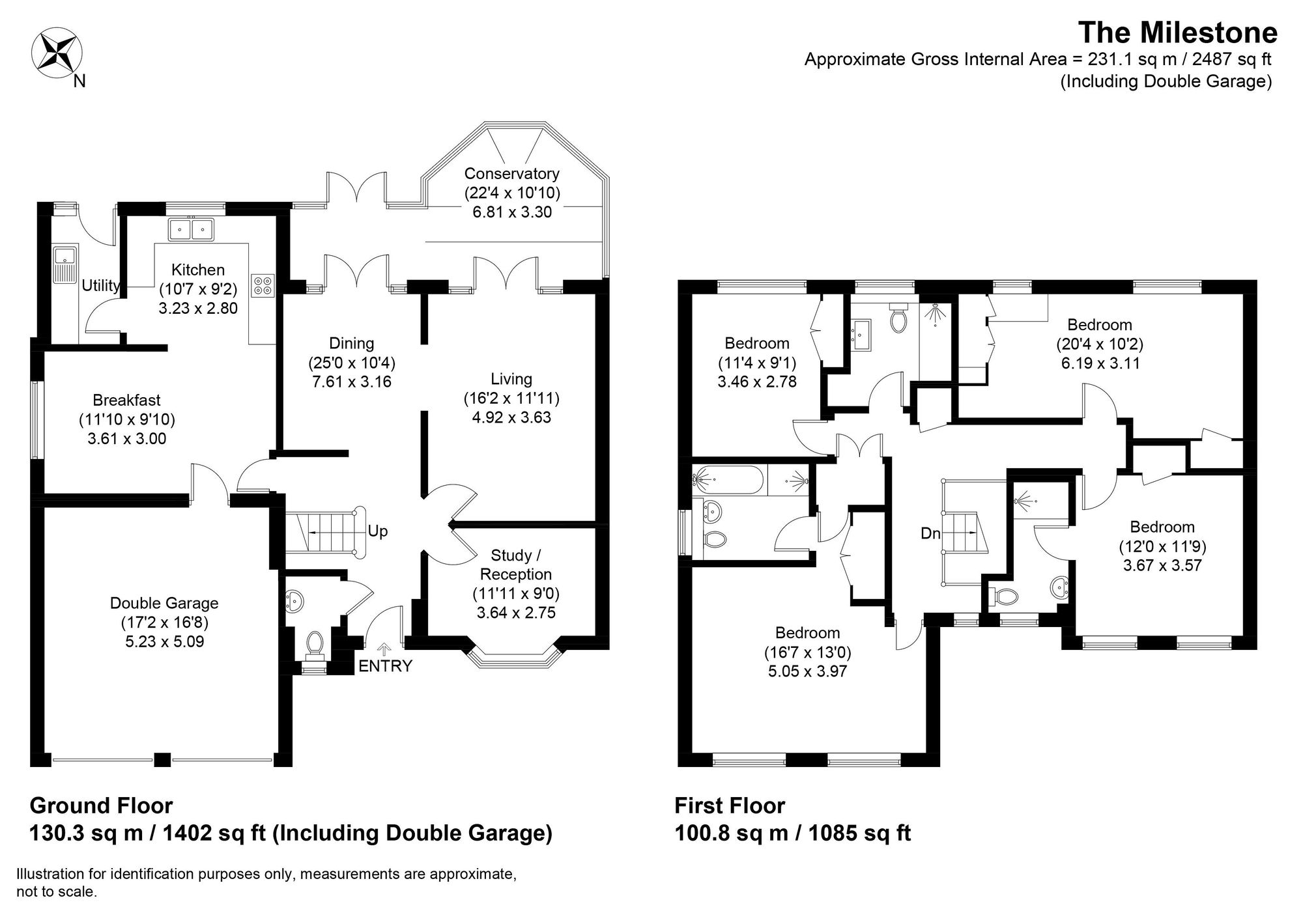 4 bed detached house for sale in The Milestone, Pershore - Property floorplan