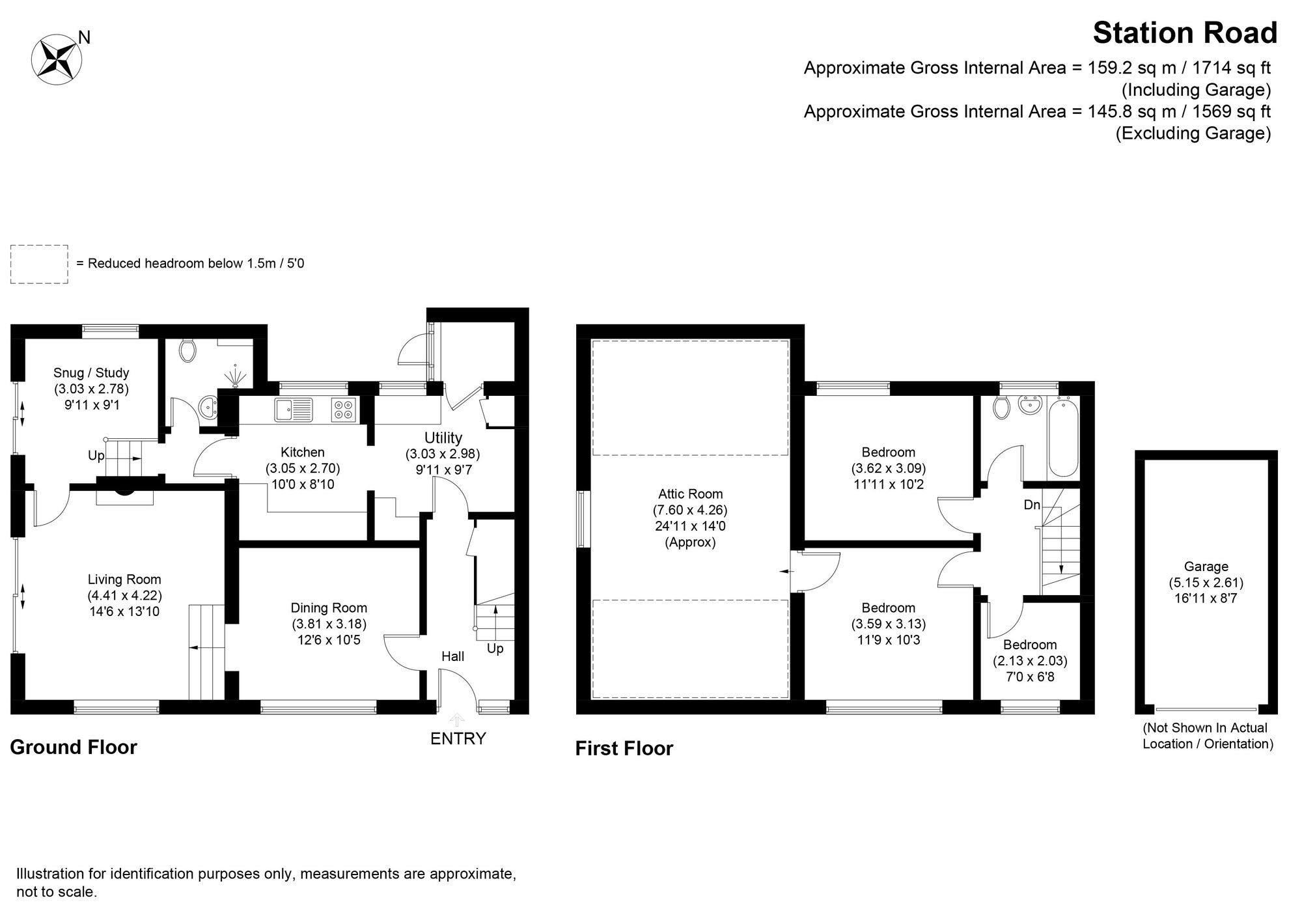 3 bed end of terrace house for sale in Station Road, Pershore - Property floorplan