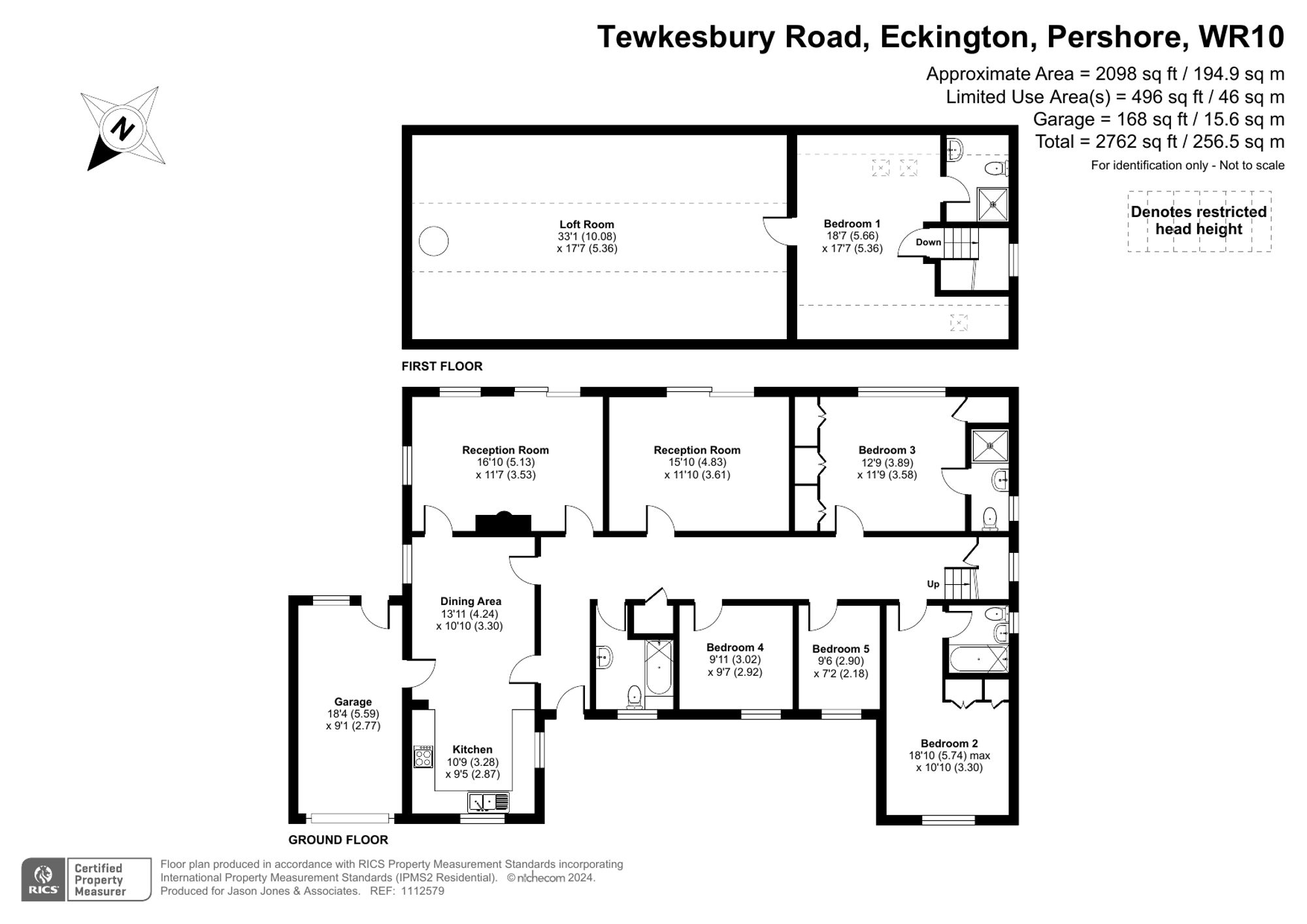5 bed detached house to rent in Tewkesbury Road, Pershore - Property floorplan