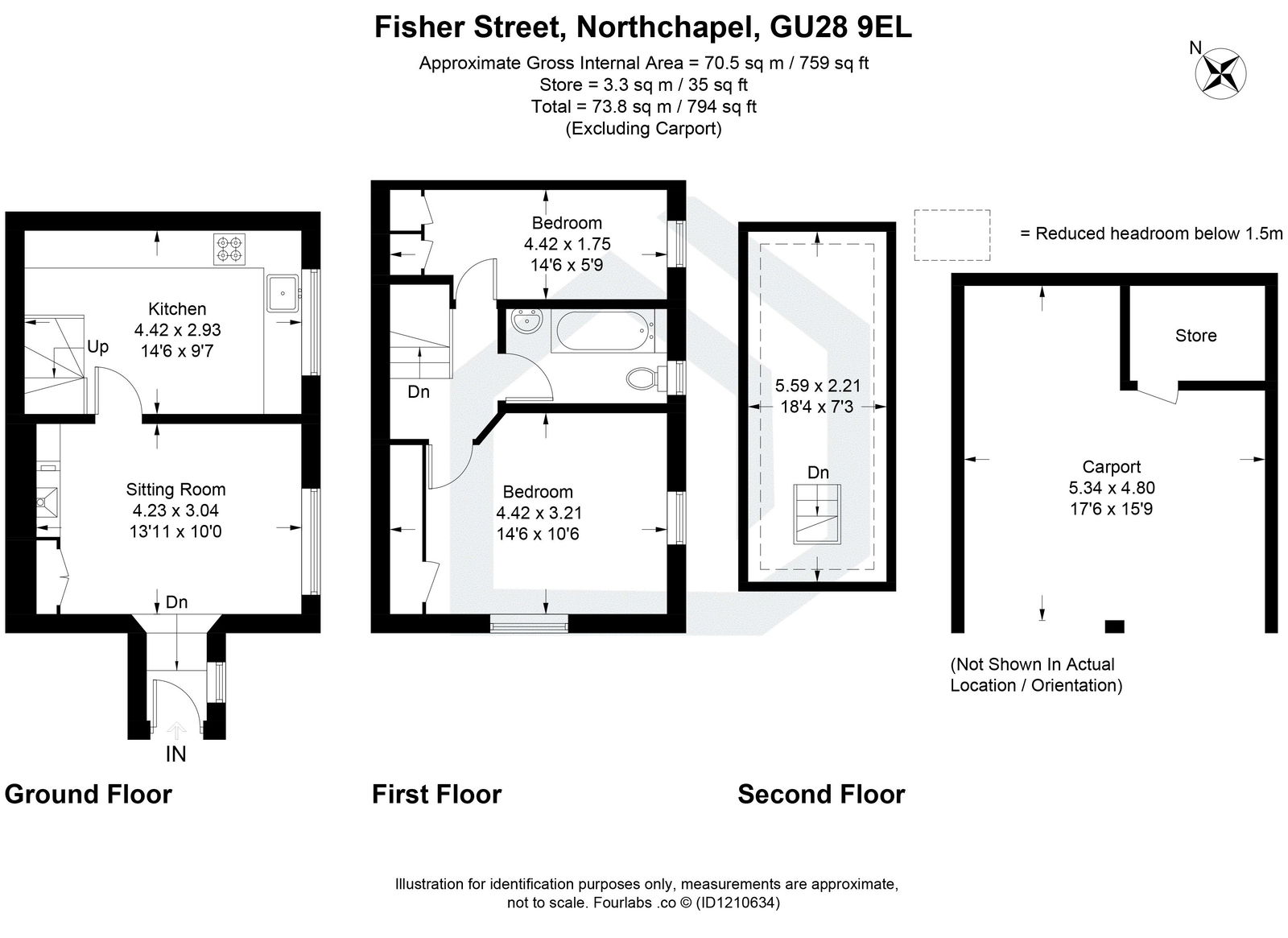 2 bed cottage to rent in Fisher Street, Petworth - Property floorplan