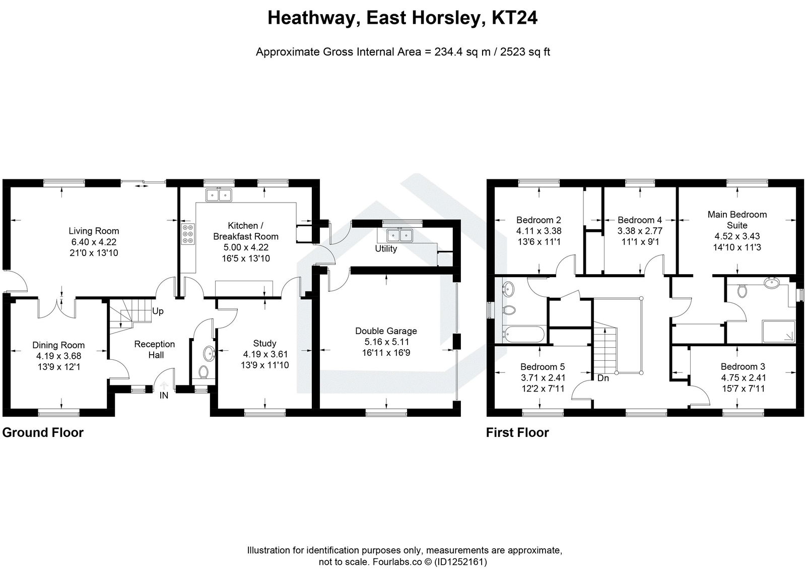 5 bed detached house for sale in Heathway, Leatherhead - Property floorplan