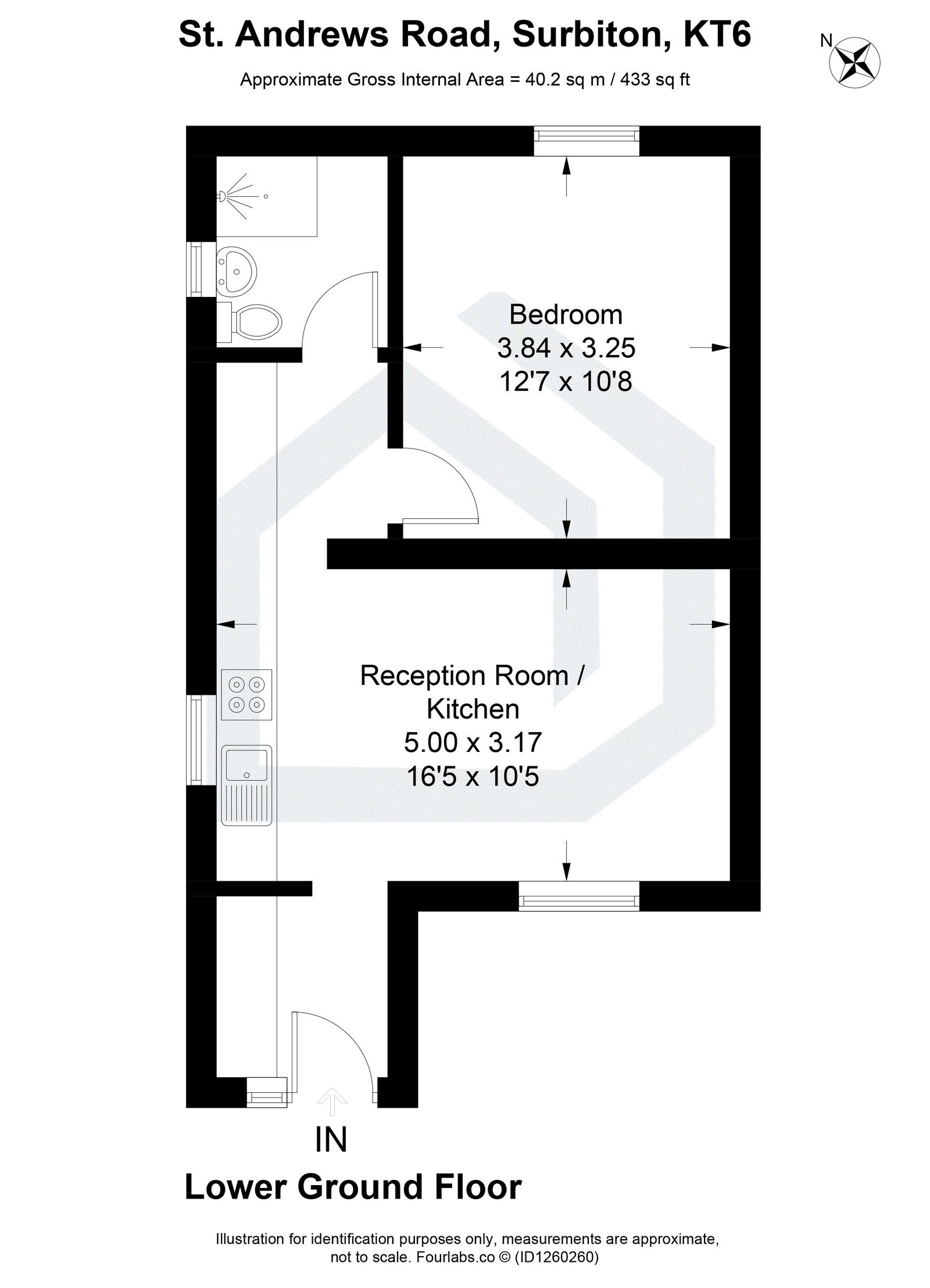 1 bed maisonette for sale in St. Andrews Road, Surbiton - Property floorplan