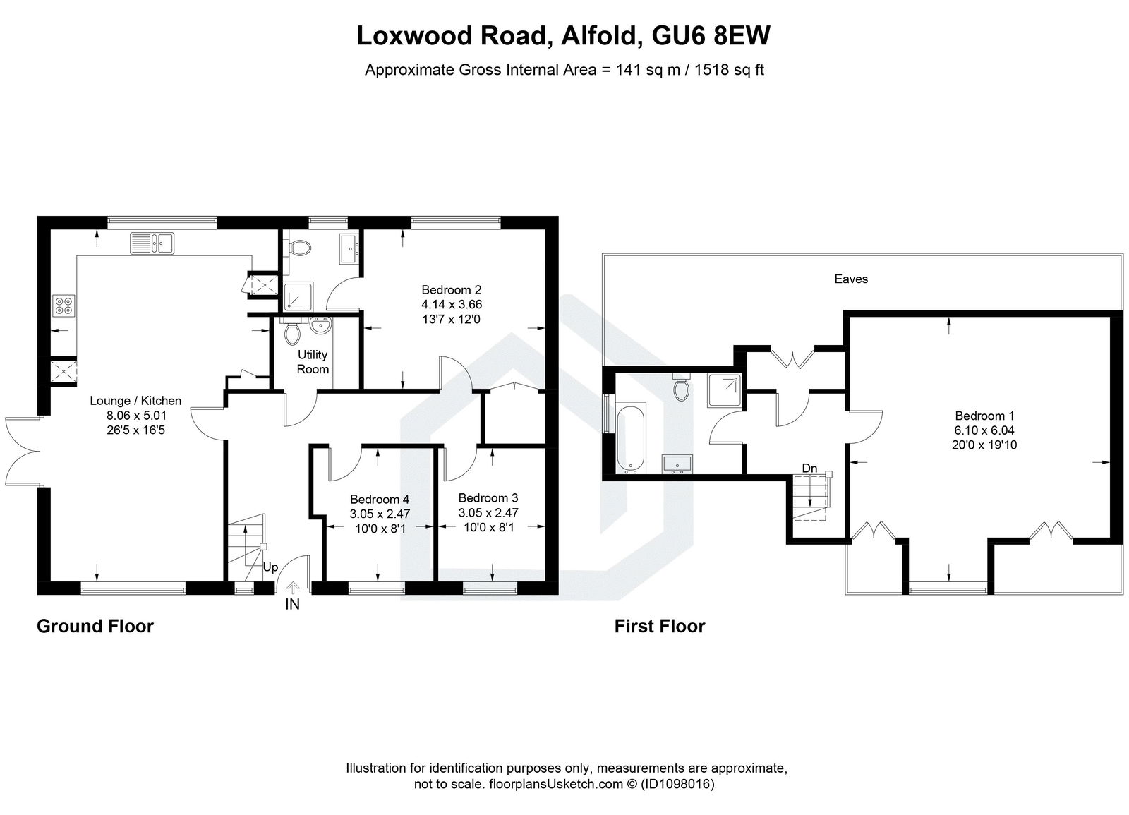 4 bed detached house to rent, Alfold - Property floorplan