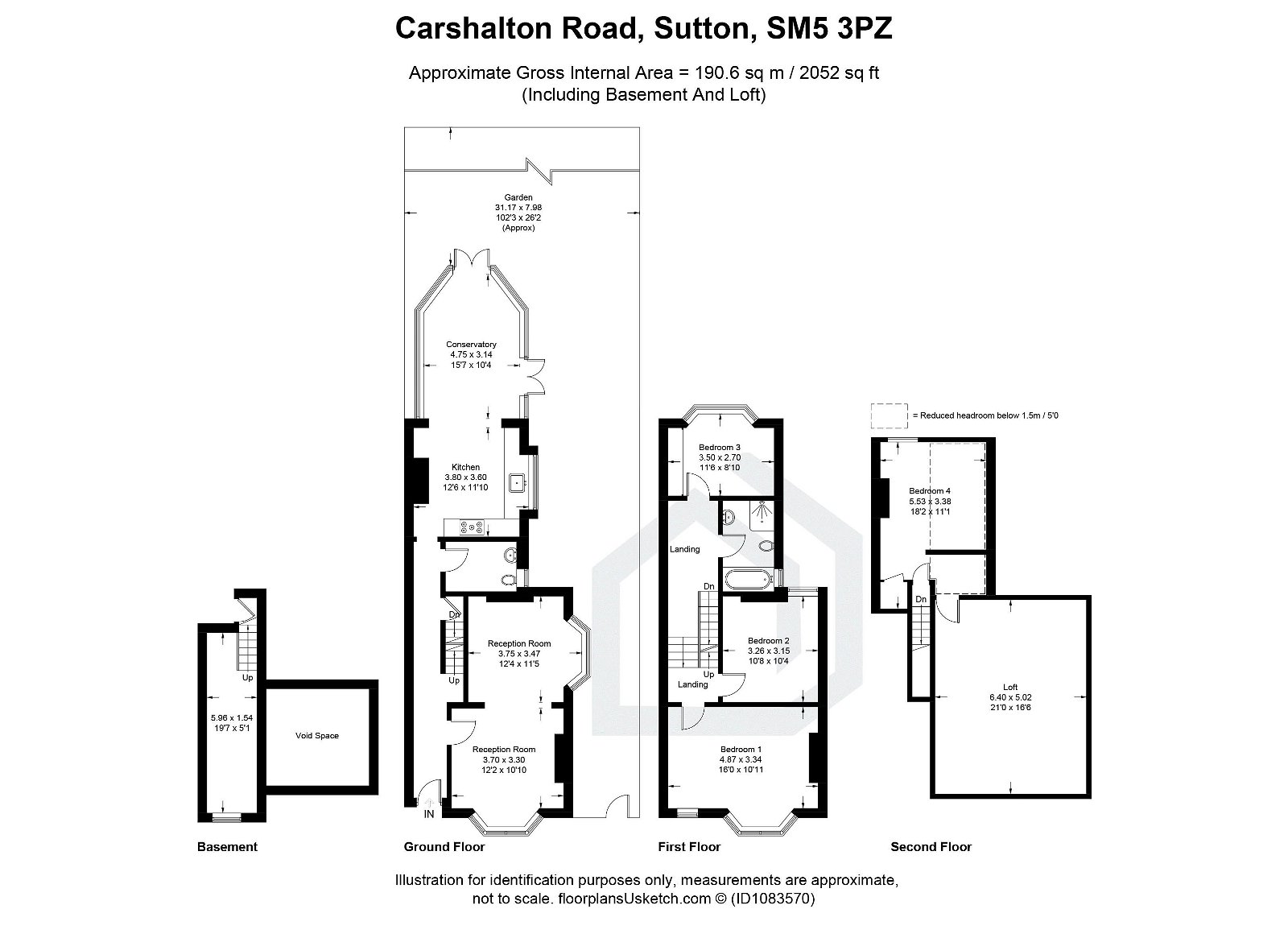 4 bed semi-detached house for sale in Carshalton Road, Carshalton - Property floorplan