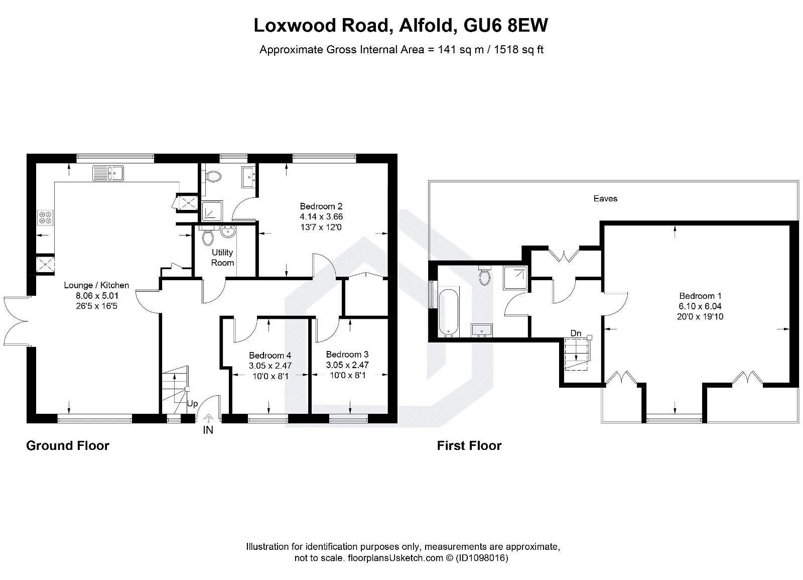 4 bed detached house for sale, Alfold - Property floorplan