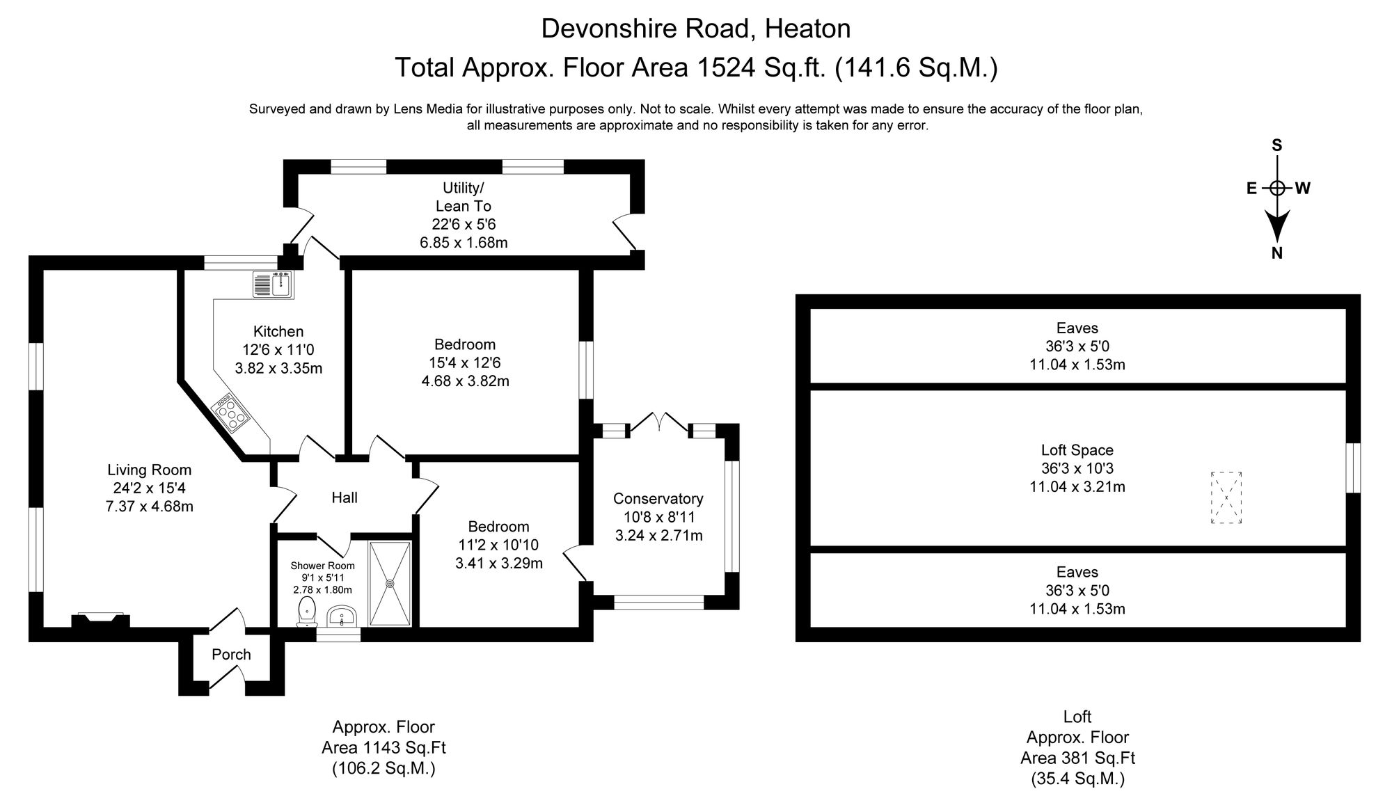 2 bed detached bungalow for sale in Devonshire Road, Bolton - Property Floorplan