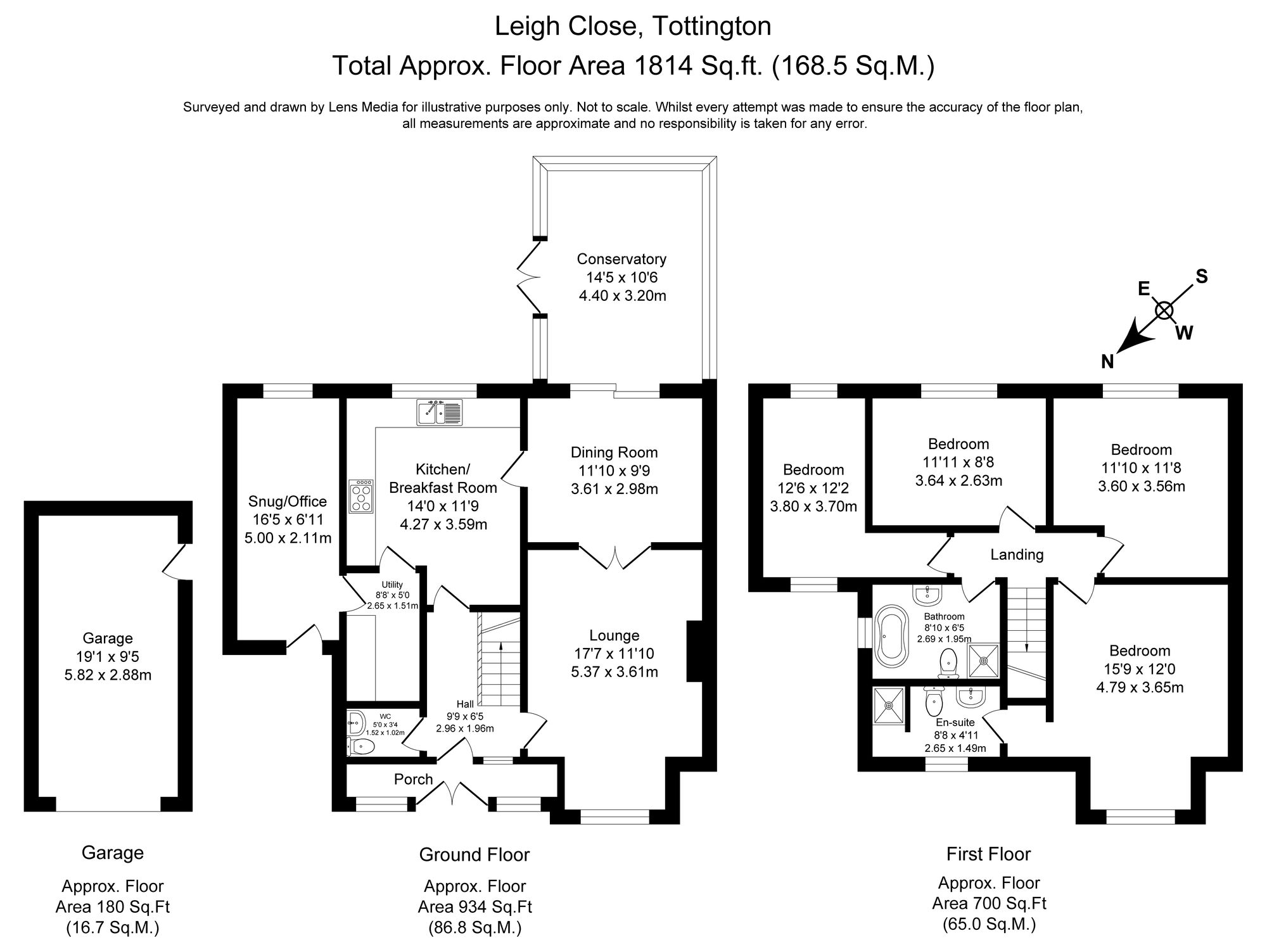 4 bed detached house for sale in Leigh Close, Bury - Property Floorplan