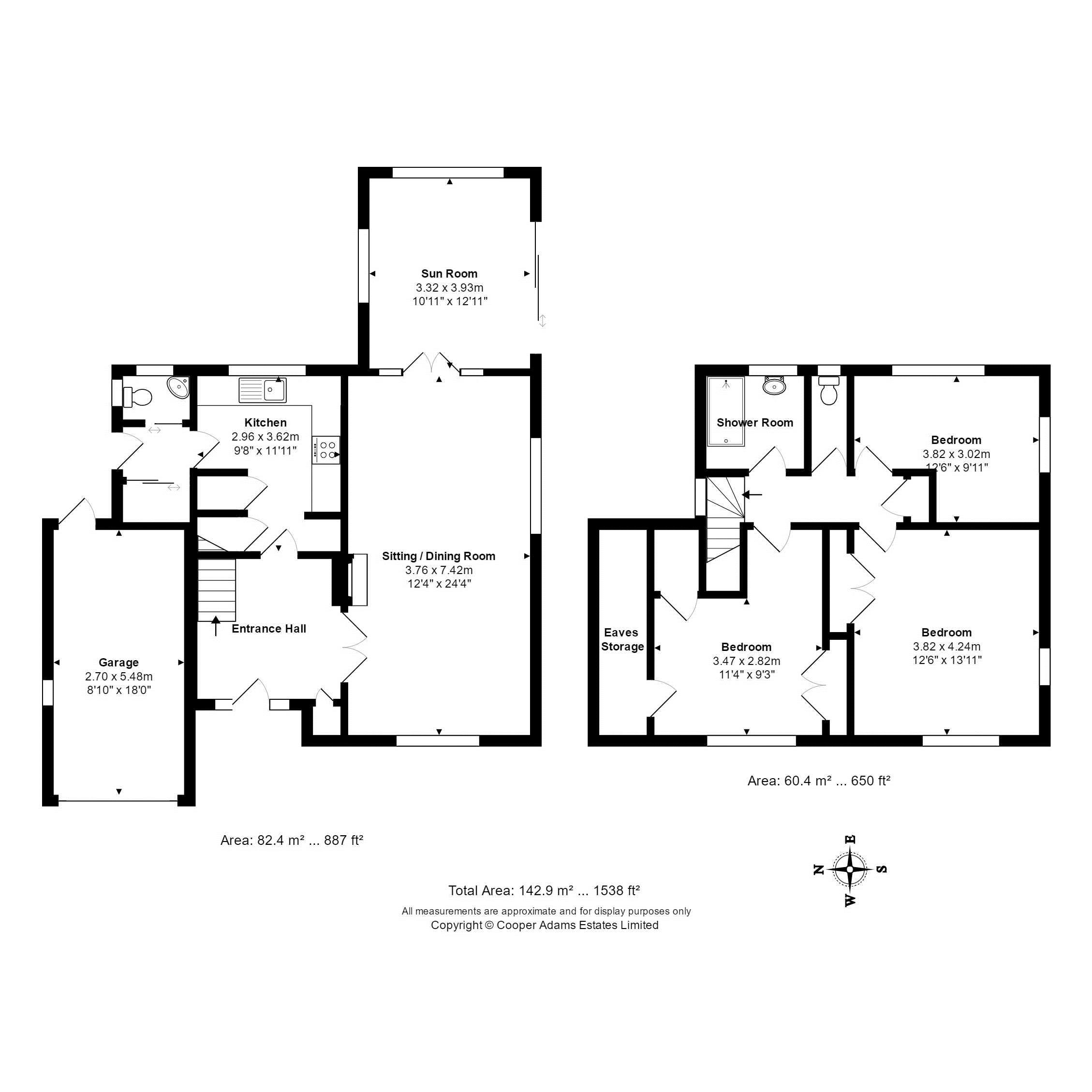 3 bed house for sale in Golden Avenue, East Preston - Property floorplan