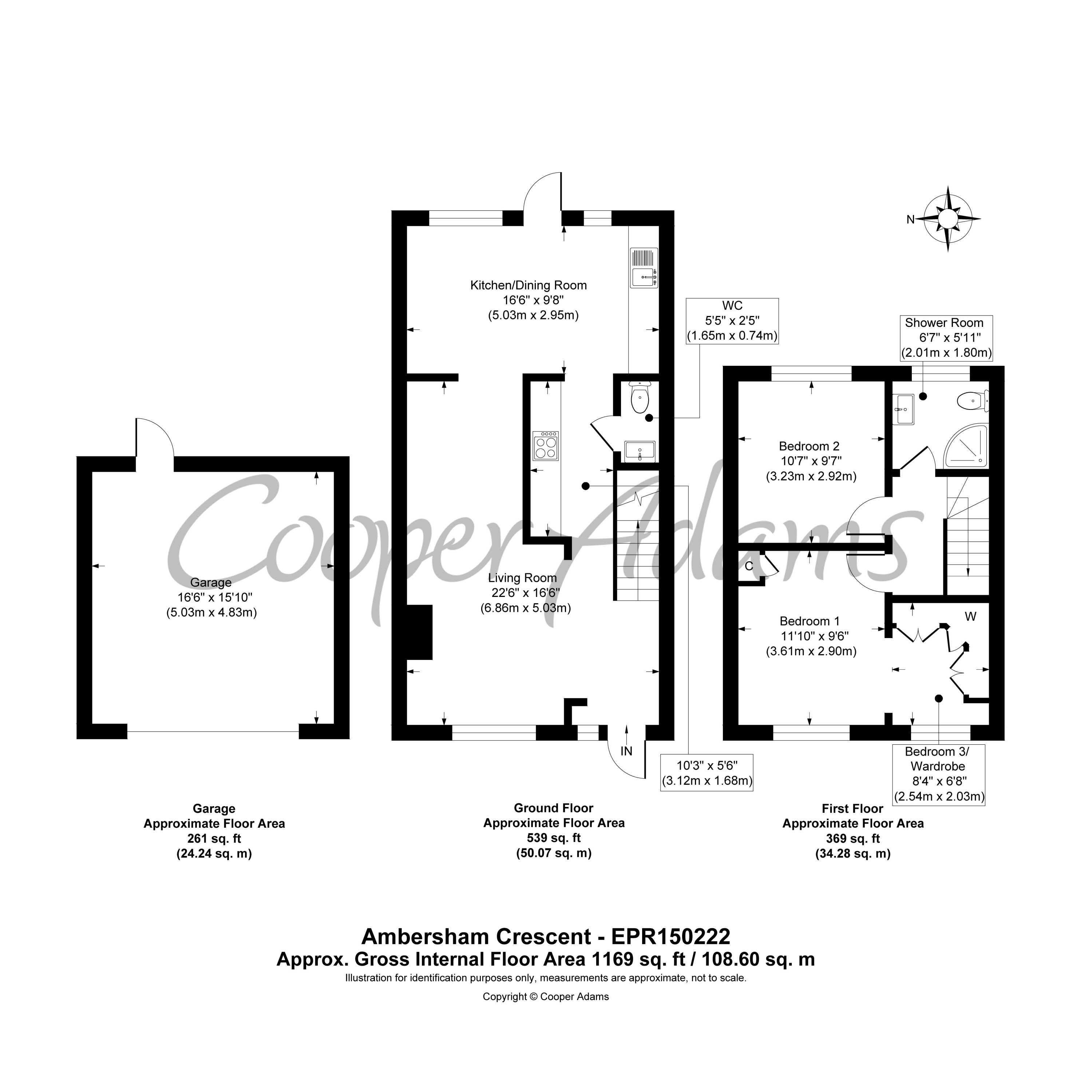 2 bed house for sale in Ambersham Crescent, East Preston - Property floorplan