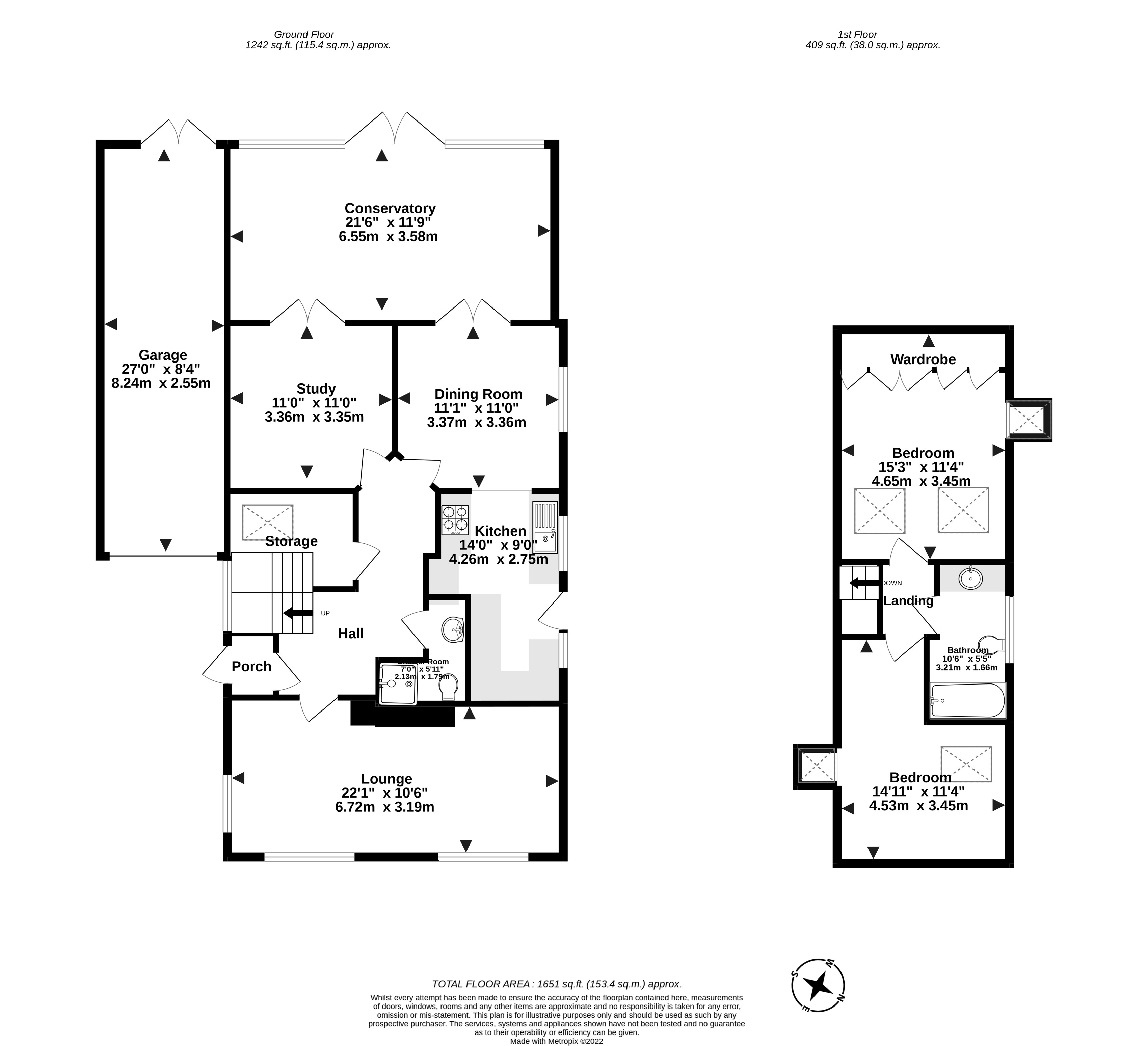 3 bed house for sale in Normandy Lane, East Preston - Property Floorplan