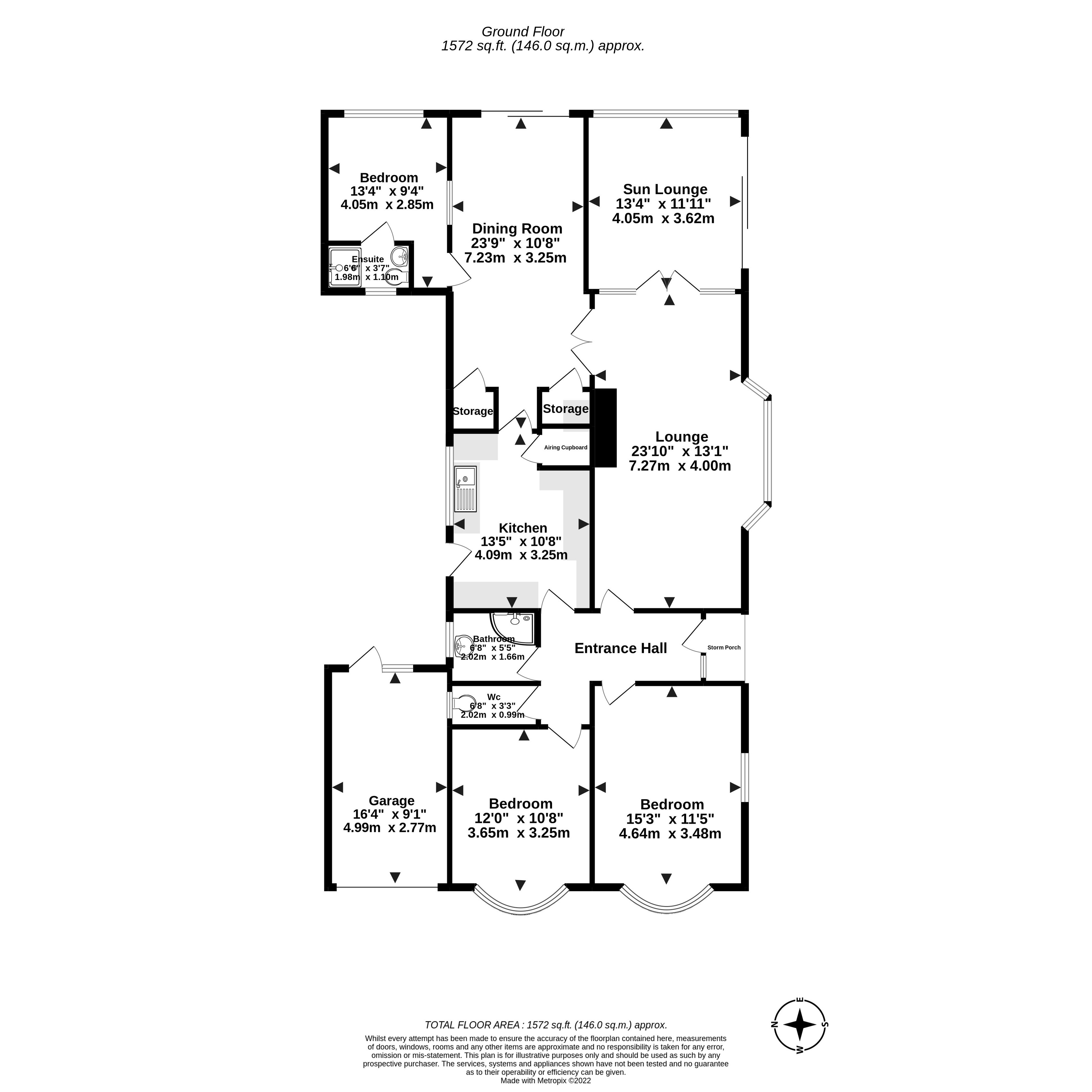 3 bed bungalow for sale in The Roystons, The Willowhayne - Property Floorplan